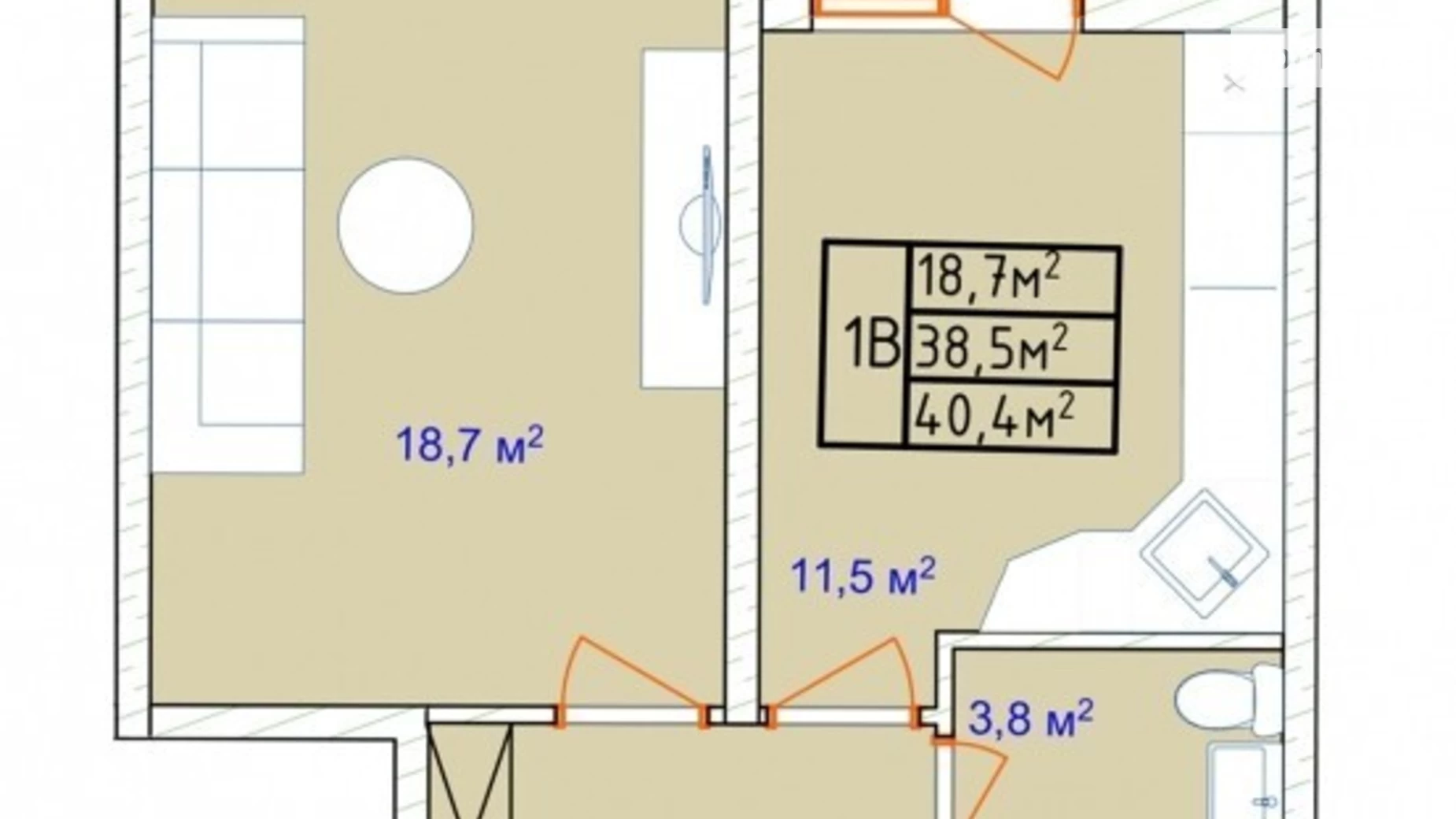 Продається 1-кімнатна квартира 42 кв. м у Одесі, Фонтанська дор. - фото 2