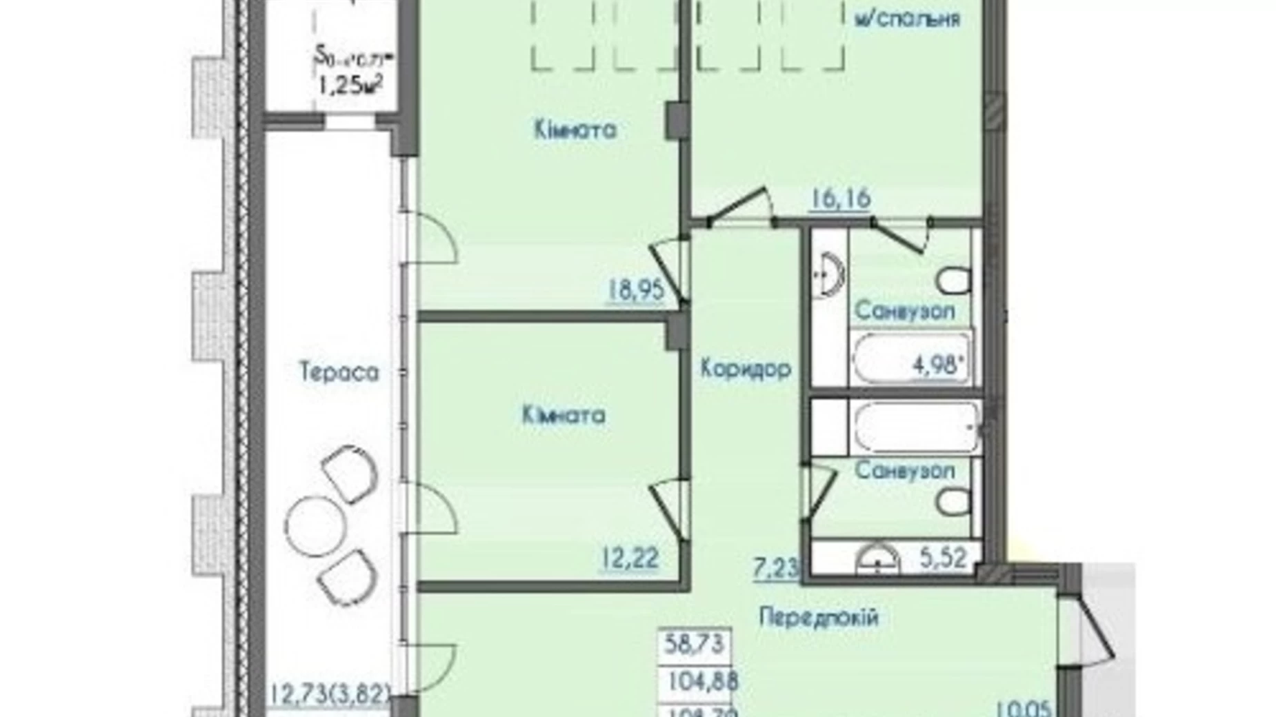 Продается 3-комнатная квартира 112.8 кв. м в Одессе, Фонтанская дор., 64А