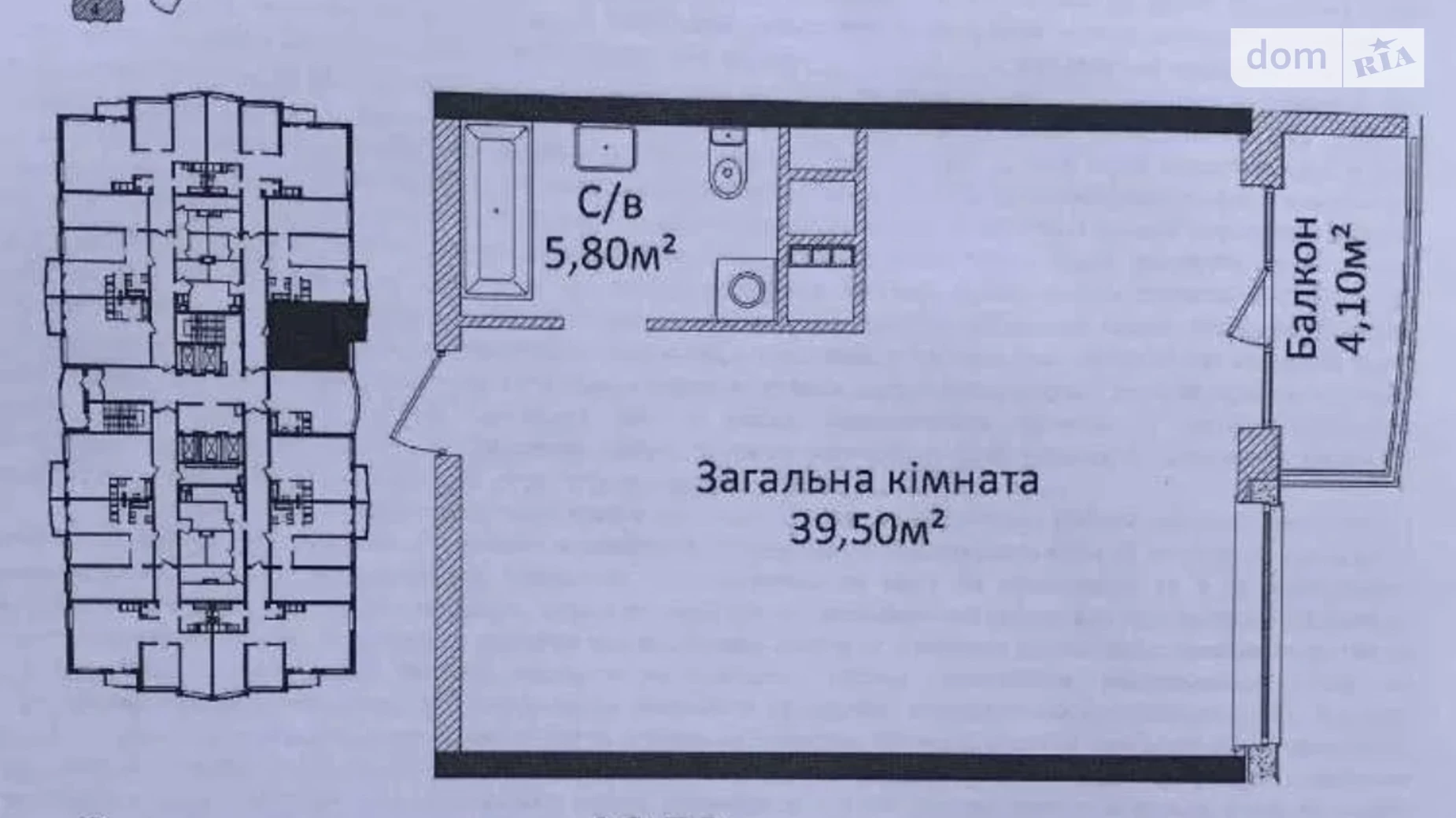 Продається 1-кімнатна квартира 46.5 кв. м у Одесі, просп. Гагаріна