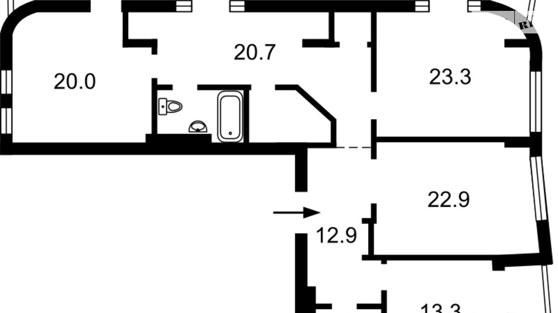 Продается 3-комнатная квартира 143 кв. м в Киеве, ул. Коновальца Евгения, 36В