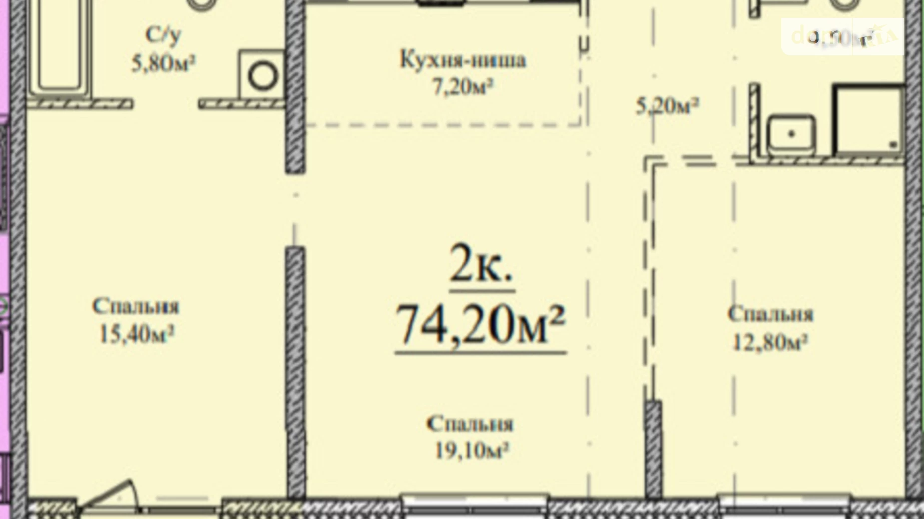 Продается 2-комнатная квартира 74.2 кв. м в Одессе, ул. Варненская, 27А - фото 4