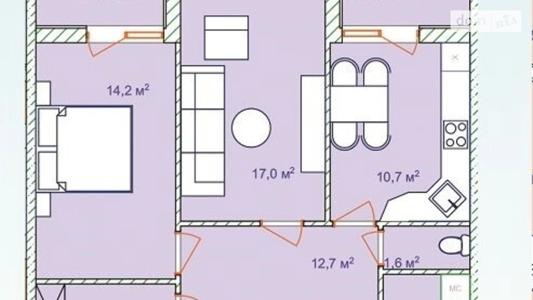 Продається 2-кімнатна квартира 73.7 кв. м у Одесі, Фонтанська дор.