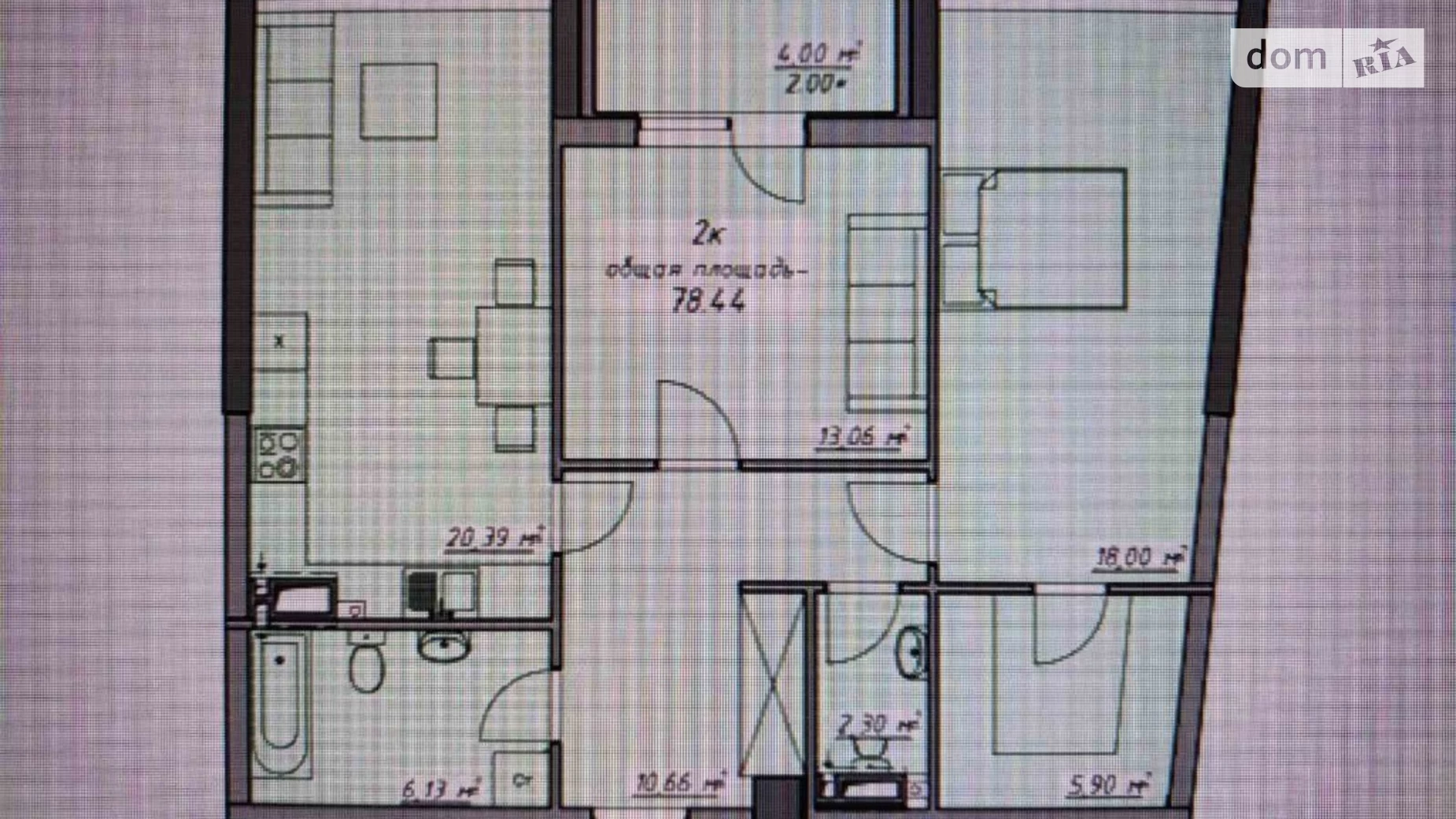 Продается 2-комнатная квартира 78 кв. м в Одессе, пер. Курортный, 2