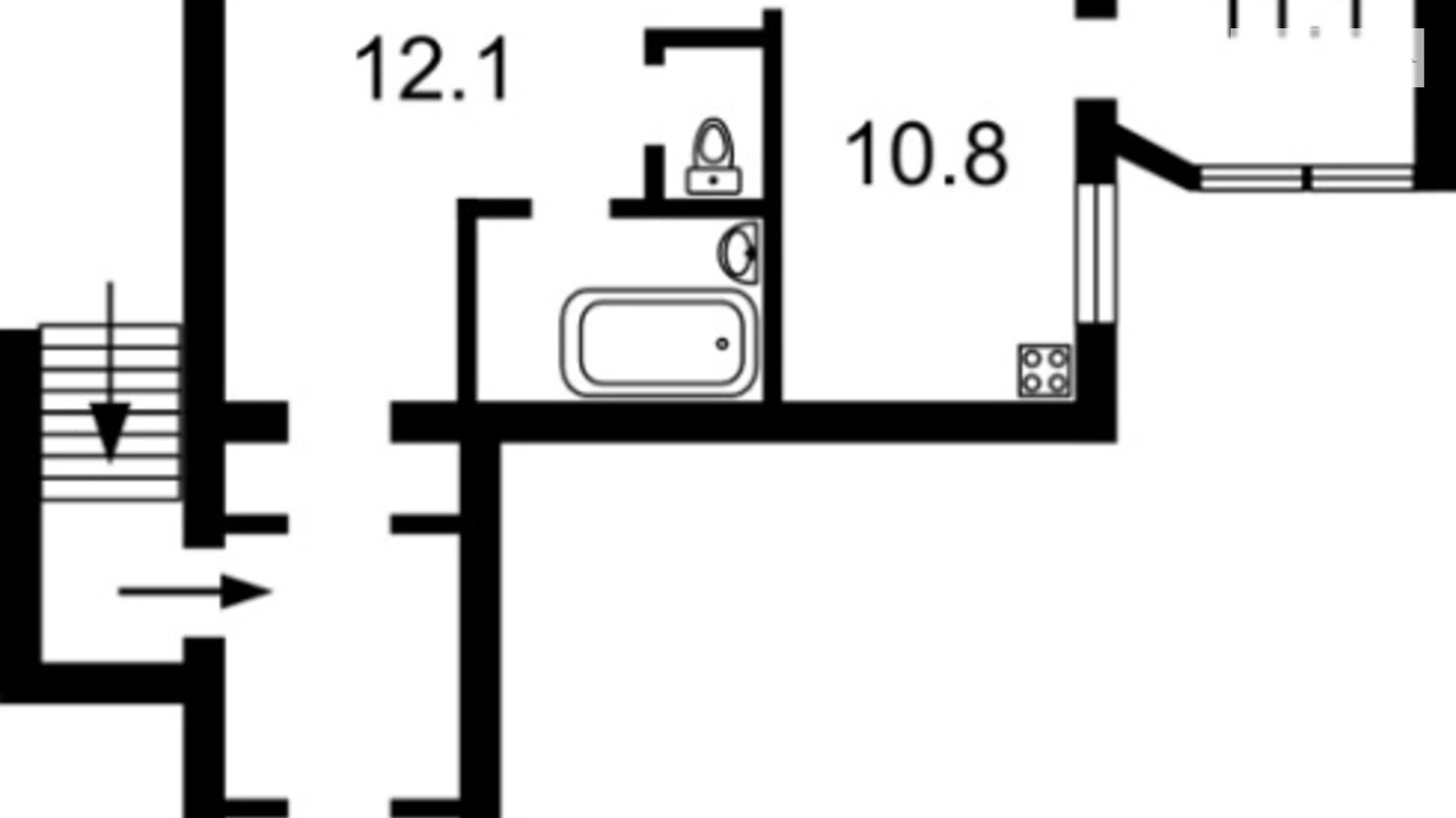 Продается 4-комнатная квартира 105 кв. м в Киеве, ул. Рогнединская, 1/13