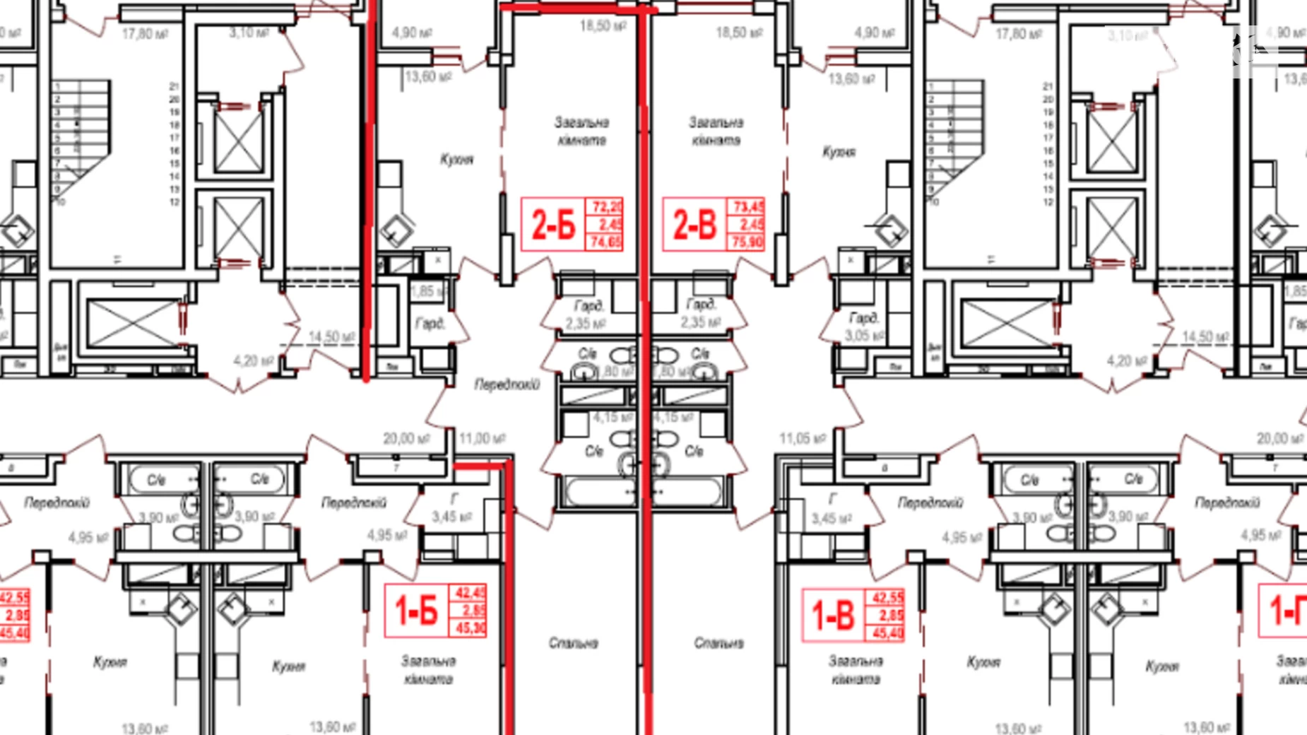 Продается 2-комнатная квартира 75 кв. м в Одессе, ул. Героев Крут - фото 2