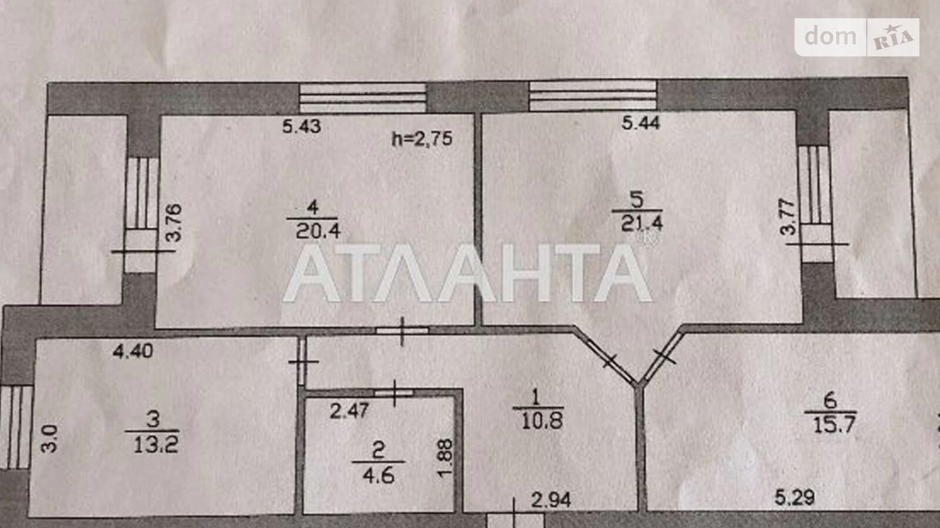 Продается 3-комнатная квартира 90.7 кв. м в Черноморске, ул. Парусная