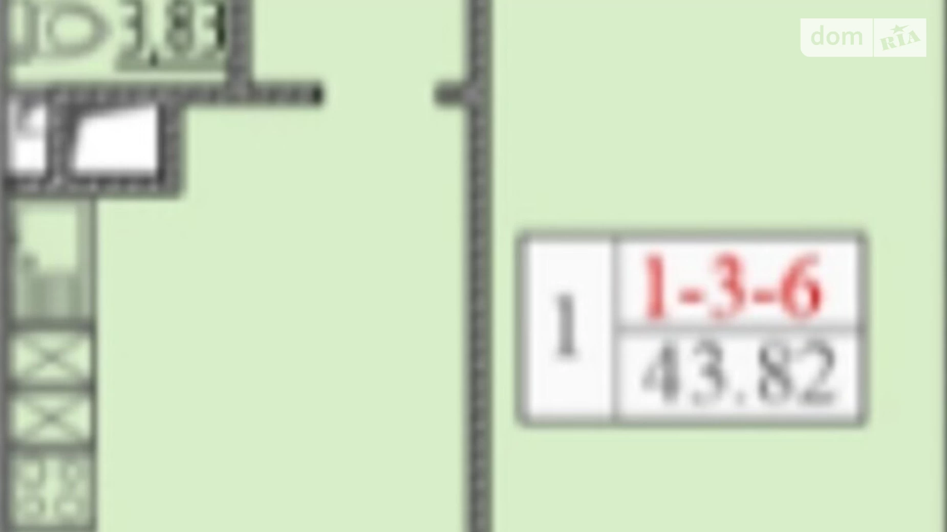 Продается 1-комнатная квартира 43.82 кв. м в Одессе, ул. Архитекторская - фото 2