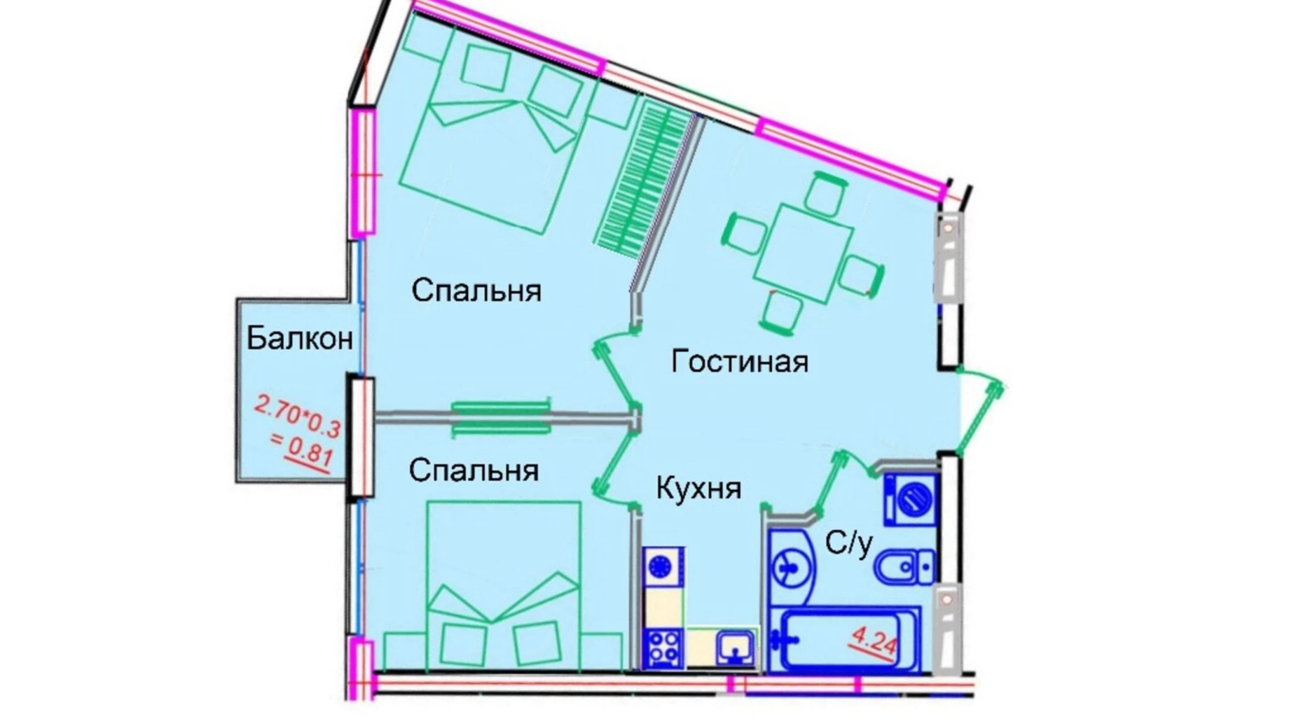 Продается 1-комнатная квартира 46 кв. м в Одессе, ул. Софиевская, 1