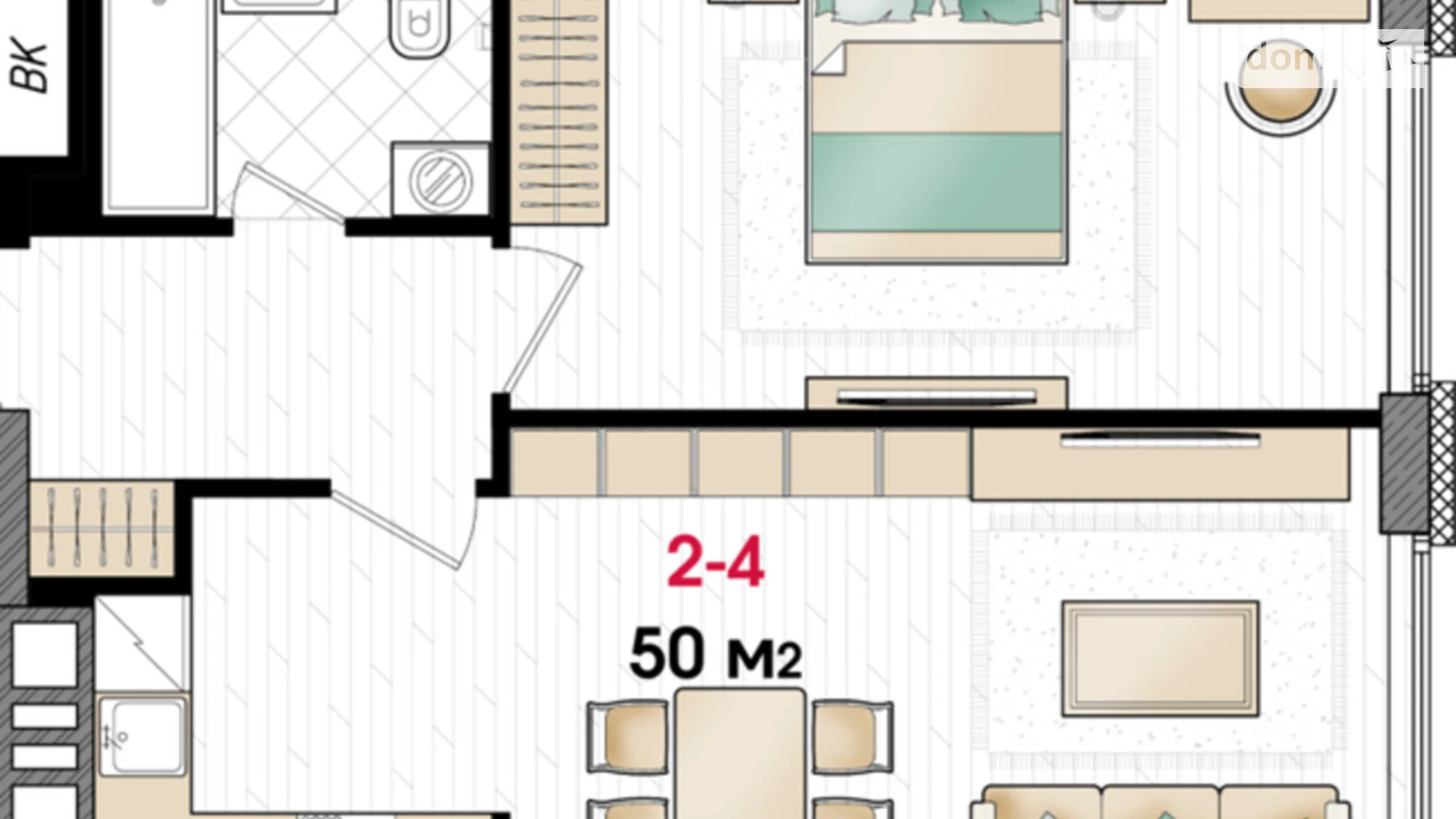 Продается 1-комнатная квартира 50 кв. м в Днепре, ул. Уляновская(Ульянова), 11 - фото 2