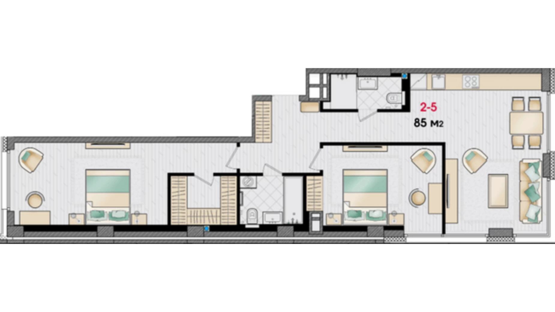 Продается 3-комнатная квартира 85 кв. м в Днепре, ул. Уляновская(Ульянова), 11 - фото 2