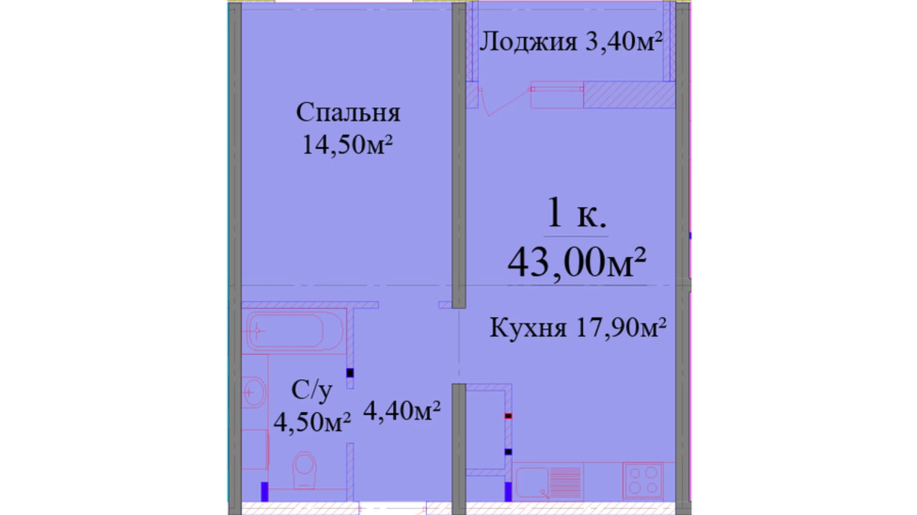 Продается 1-комнатная квартира 45 кв. м в Одессе, ул. Жаботинского