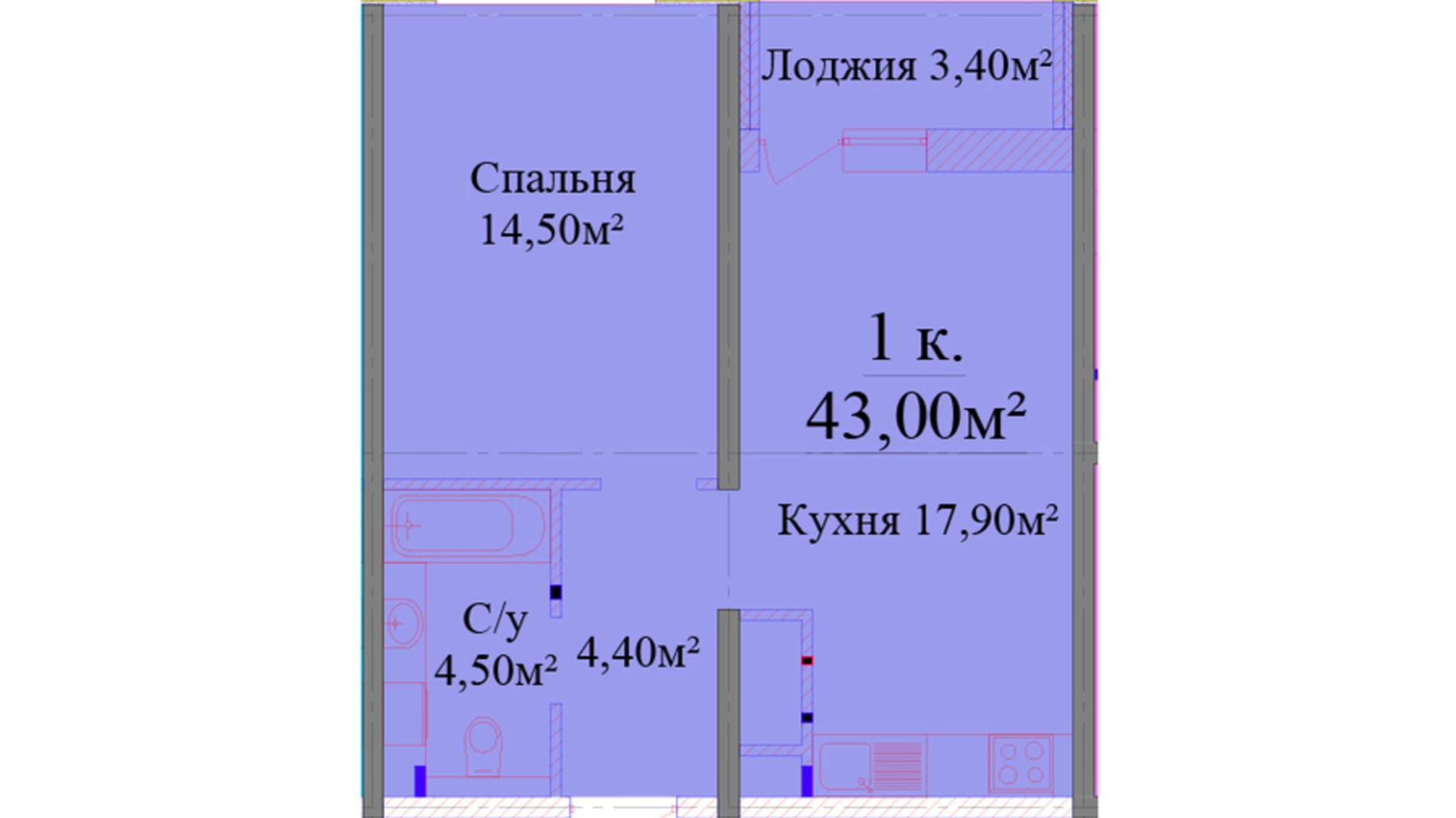 Продається 1-кімнатна квартира 45 кв. м у Одесі, вул. Жаботинського, 54А/1 - фото 2