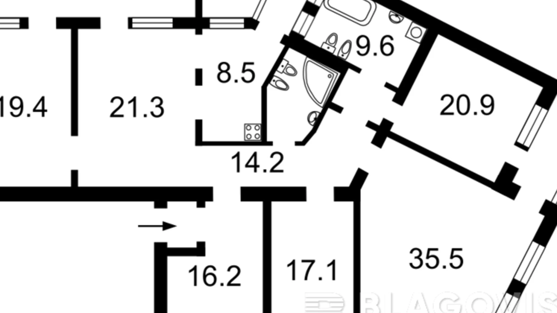 Продается 4-комнатная квартира 190 кв. м в Киеве, ул. Обсерваторная, 10