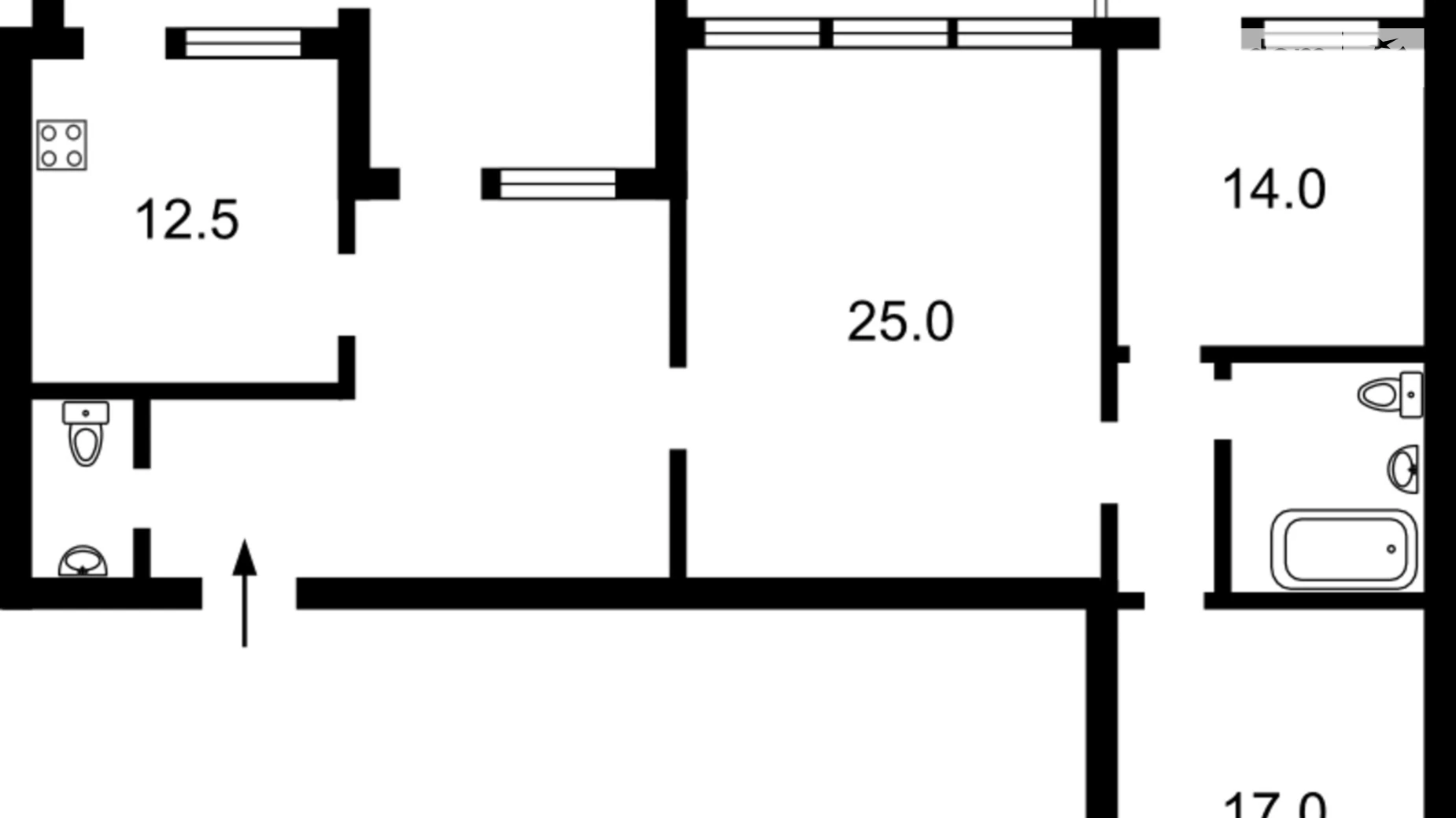 Продается 3-комнатная квартира 108 кв. м в Киеве, ул. Михаила Котельникова, 37