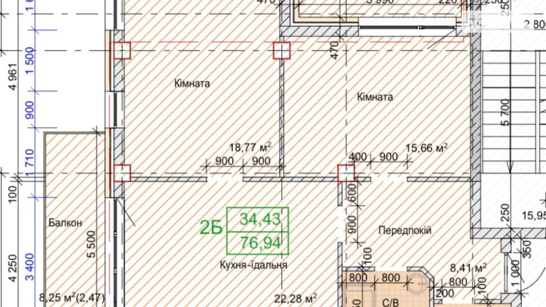 Продается 2-комнатная квартира 77 кв. м в Одессе, ул. Базарная