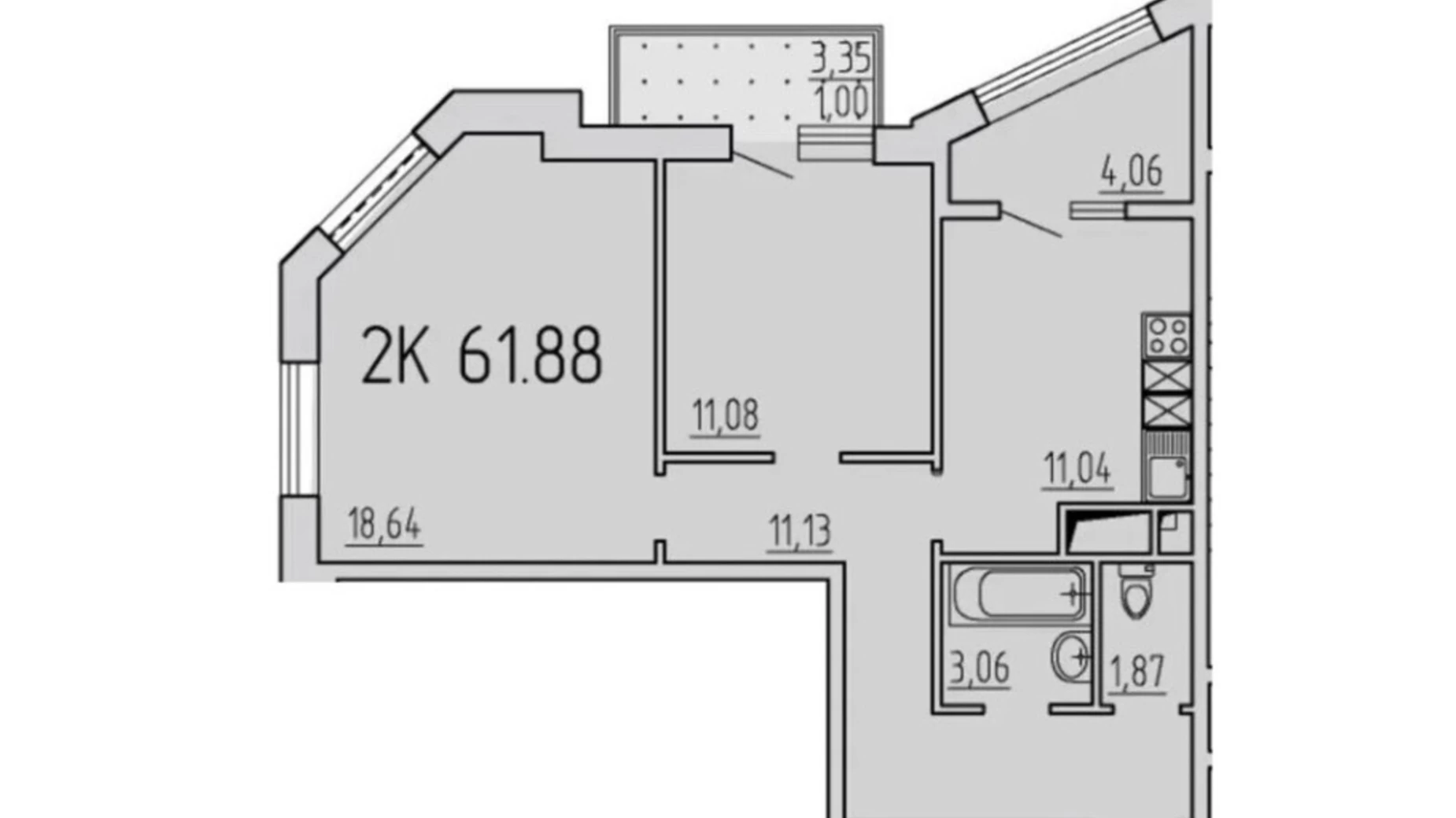 Продается 2-комнатная квартира 62 кв. м в Одессе, бул. Итальянский, 1Б - фото 2