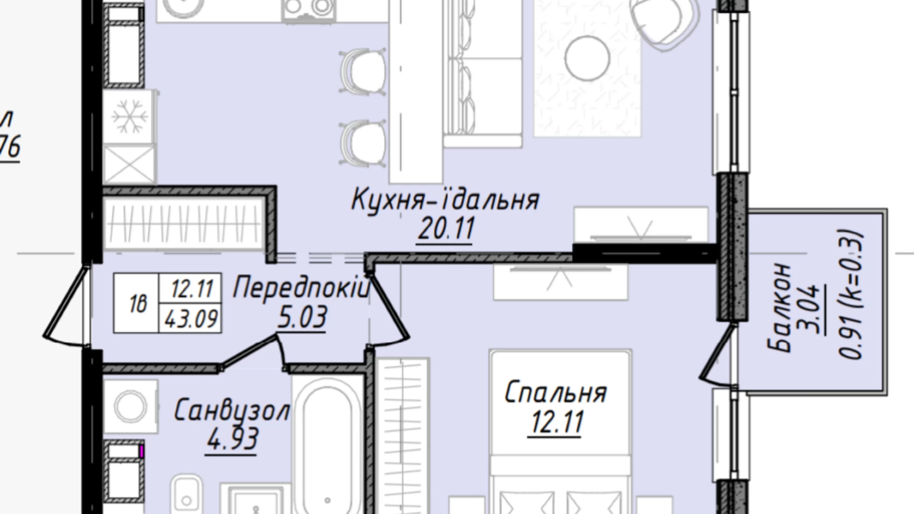 Продається 1-кімнатна квартира 43 кв. м у Одесі, вул. Варненська, 27А/2 - фото 4