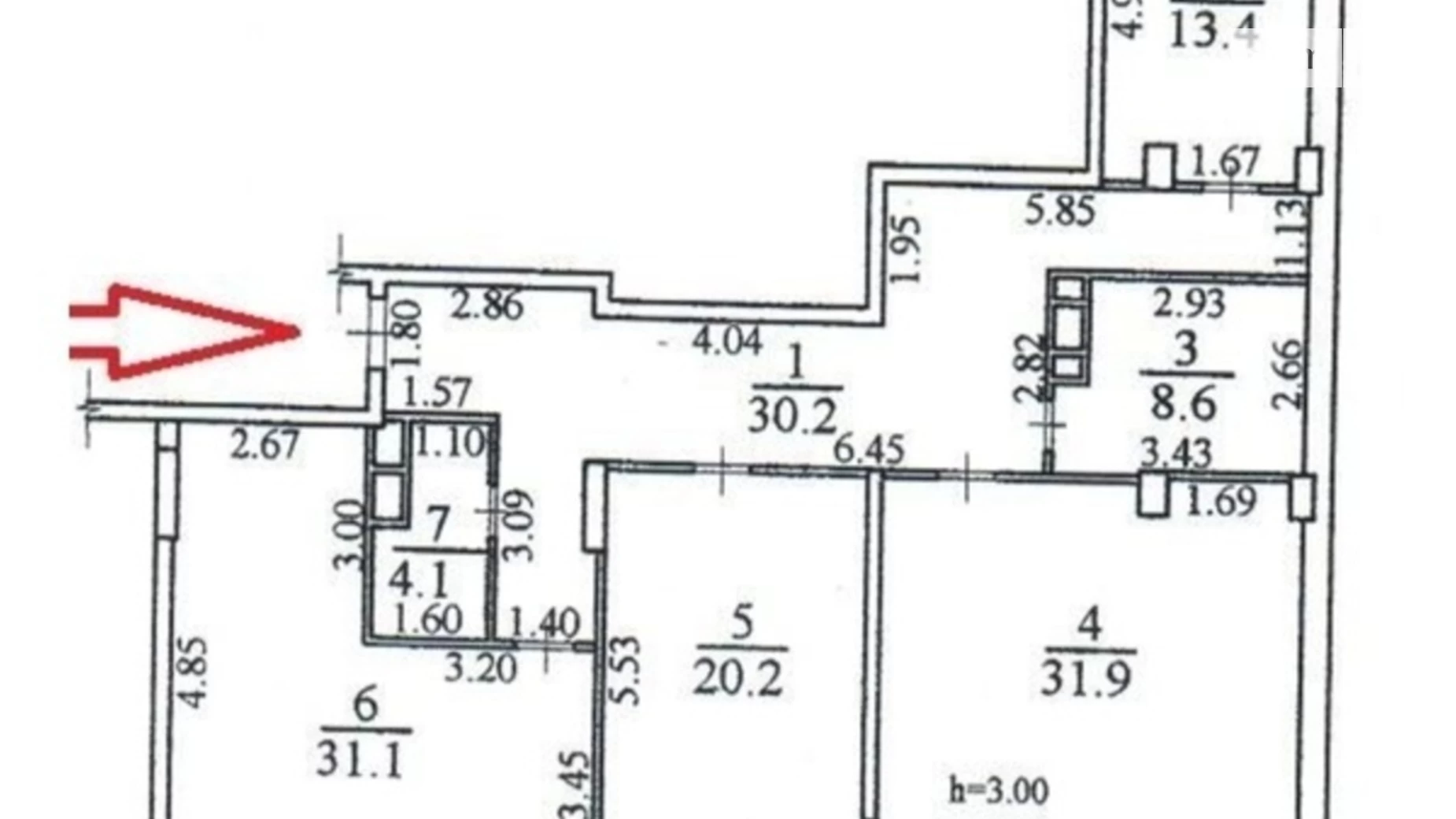 Продається 3-кімнатна квартира 143 кв. м у Одесі, вул. Відрадна, 13