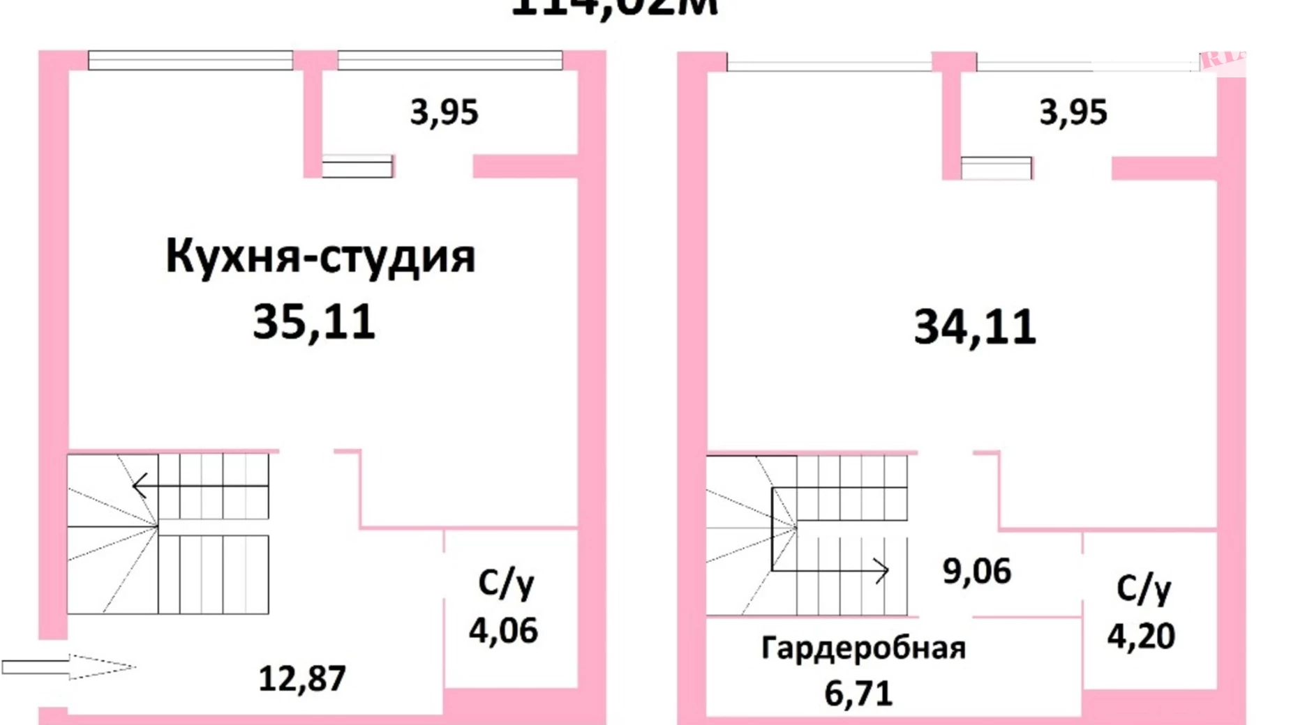 Продается 1-комнатная квартира 114 кв. м в Чернигове, ул. Лесная, 42 - фото 2