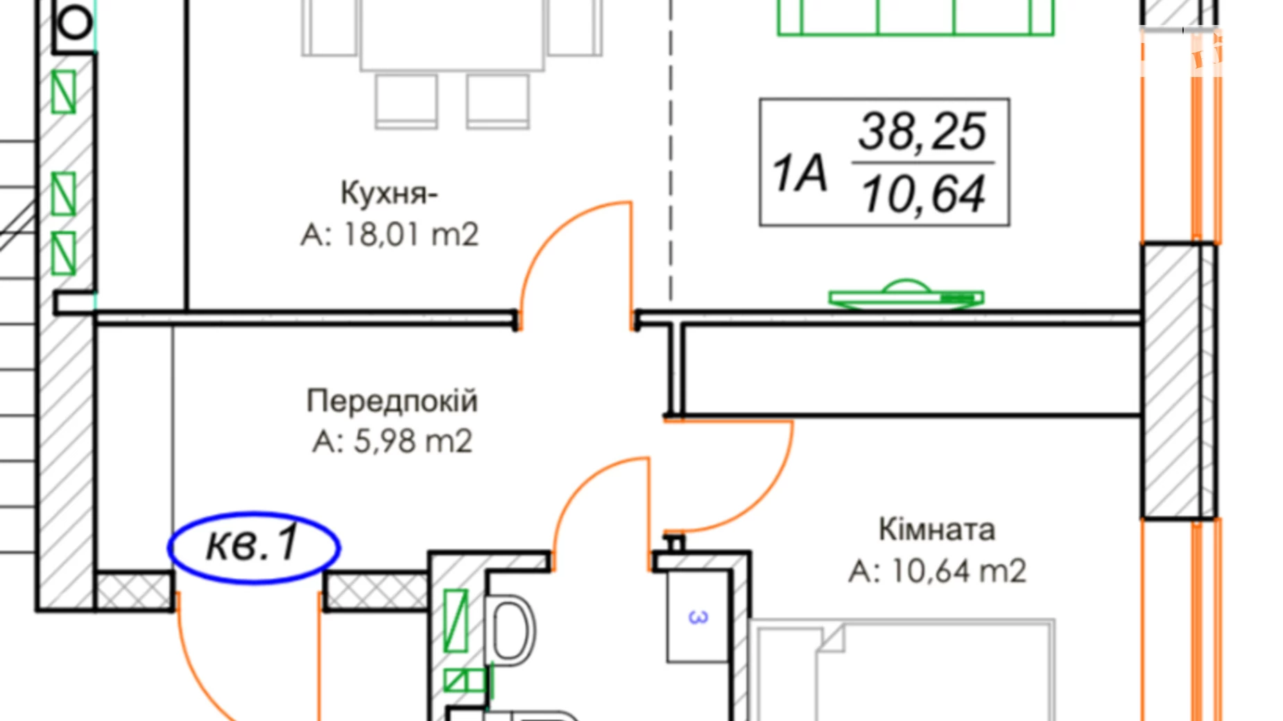 Продается 1-комнатная квартира 35 кв. м в Ирпене, ул. Николая Сингаевского(Новооскольская), 1