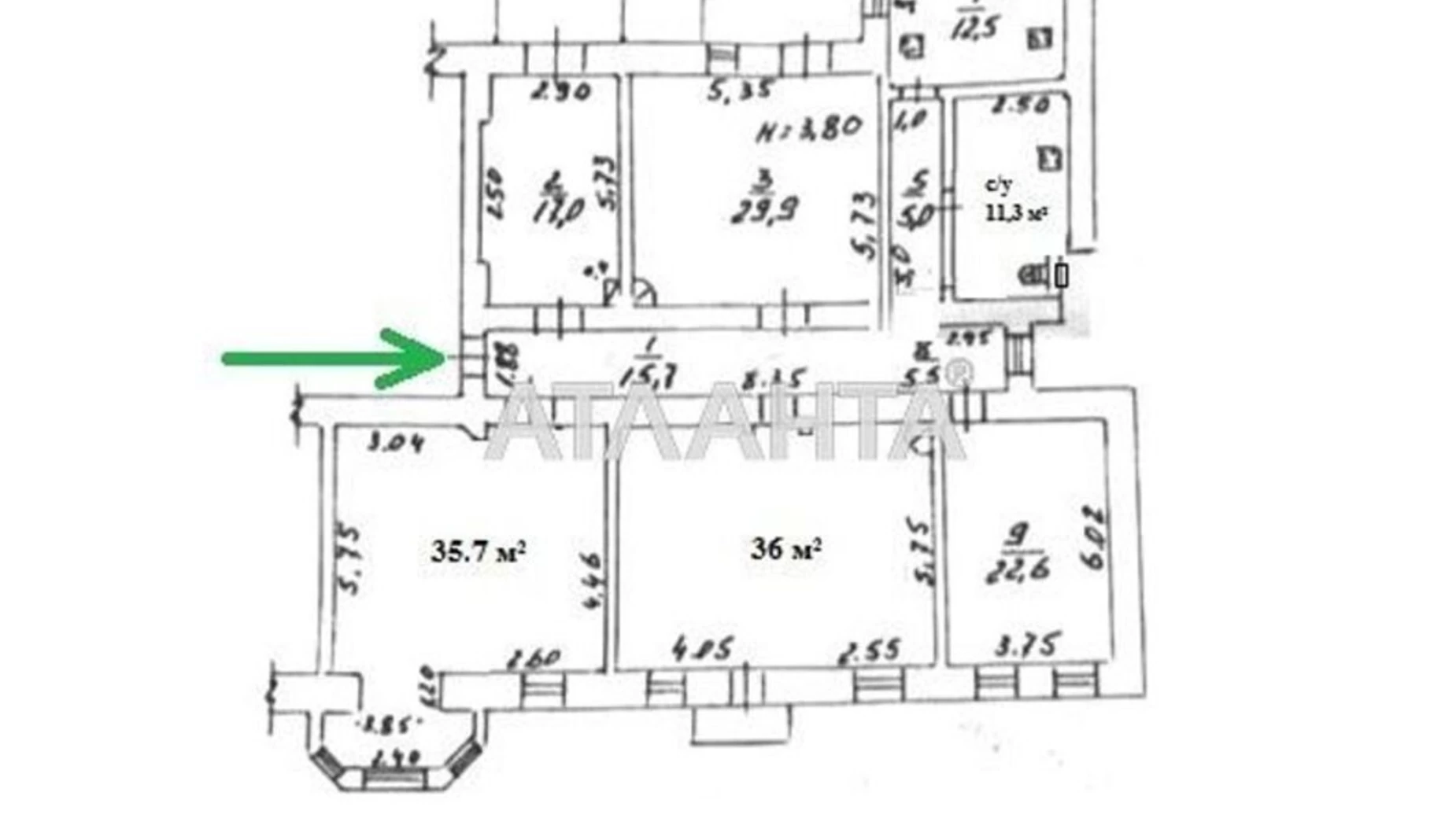 Продается 5-комнатная квартира 216.1 кв. м в Одессе, пер. Лютеранский