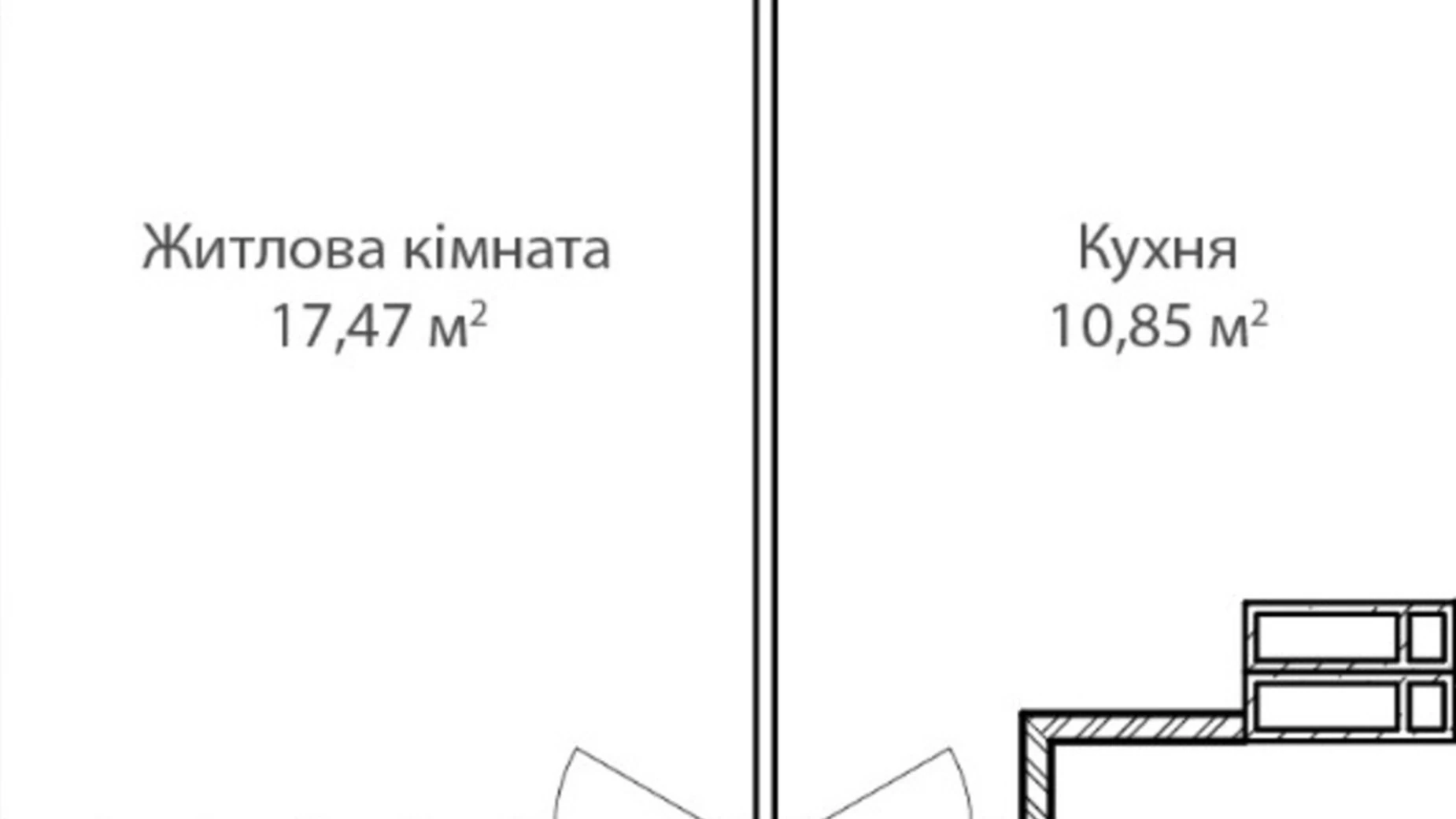 Продается 1-комнатная квартира 40.6 кв. м в Ирпене, ул. Достоевского - фото 2