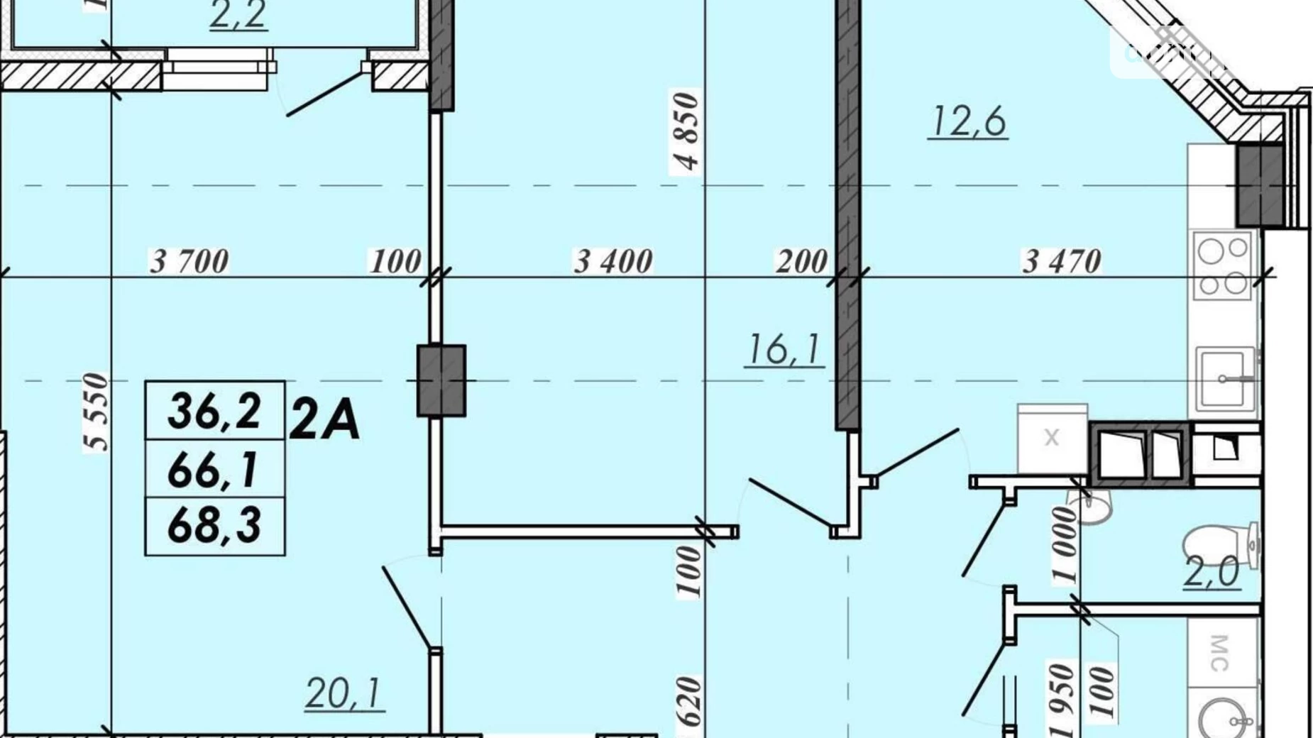 Продается 2-комнатная квартира 68.2 кв. м в Одессе, Овидиопольская дор.