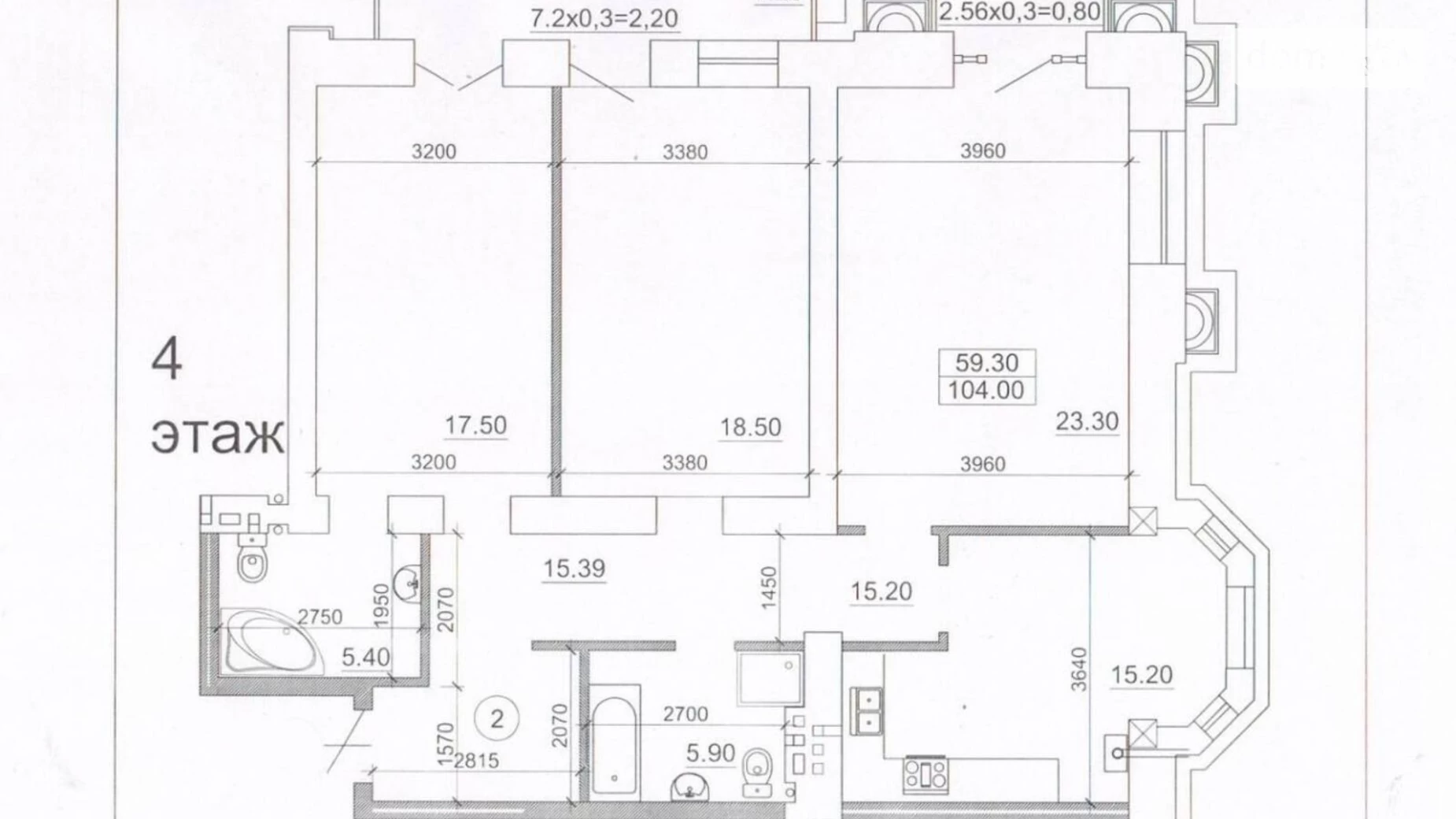 Продается 3-комнатная квартира 107.6 кв. м в Одессе, ул. Бориса Литвака - фото 2