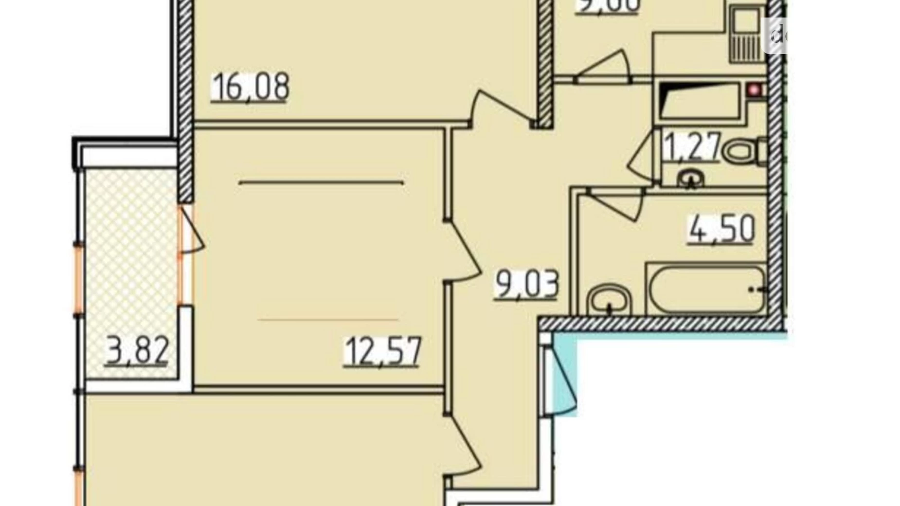 Продається 3-кімнатна квартира 73 кв. м у Одесі, вул. Басейна