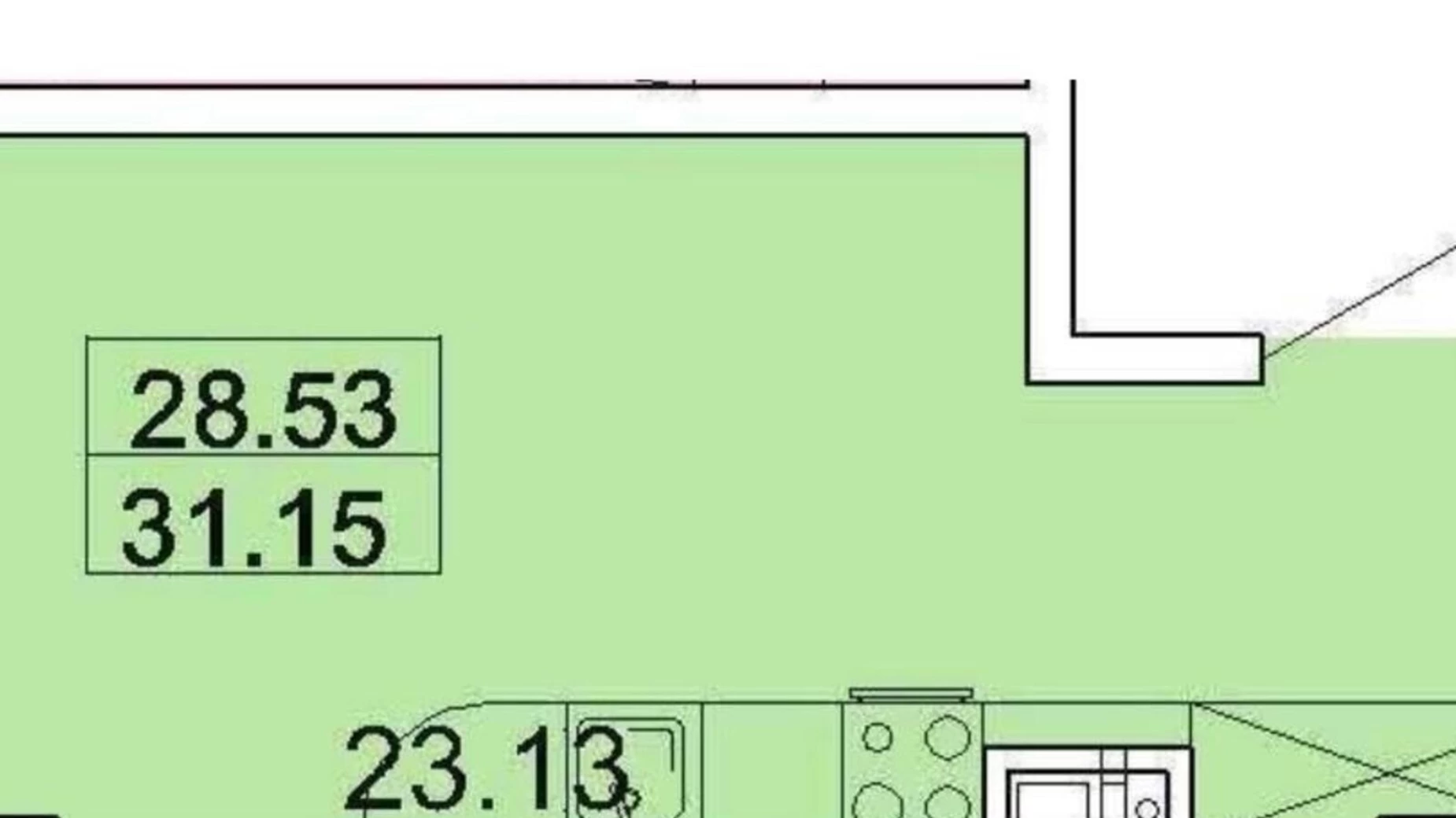 Продается 1-комнатная квартира 31.15 кв. м в Одессе, пер. Тополевый - фото 2