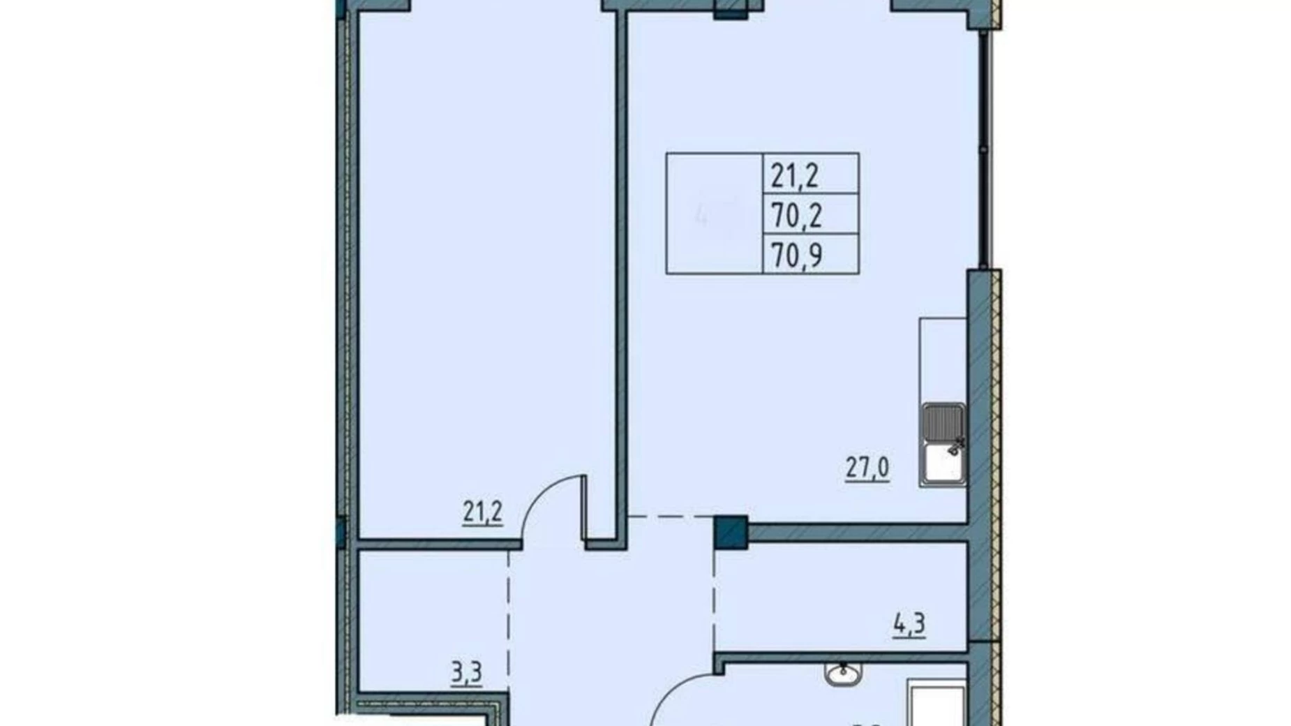 Продается 1-комнатная квартира 70.9 кв. м в Одессе, ул. Ришельевская - фото 2