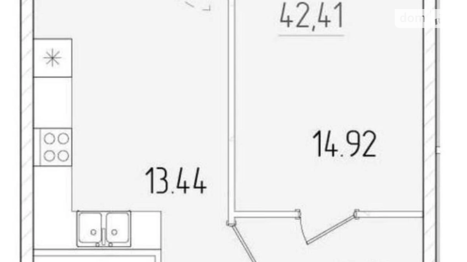 Продается 1-комнатная квартира 42 кв. м в Одессе, ул. Краснова