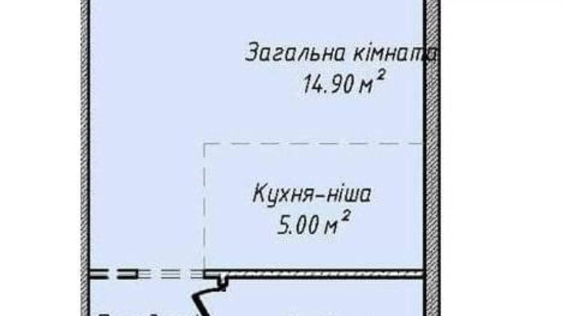 Продається 1-кімнатна квартира 32.2 кв. м у Одесі, пл. Михайлівська