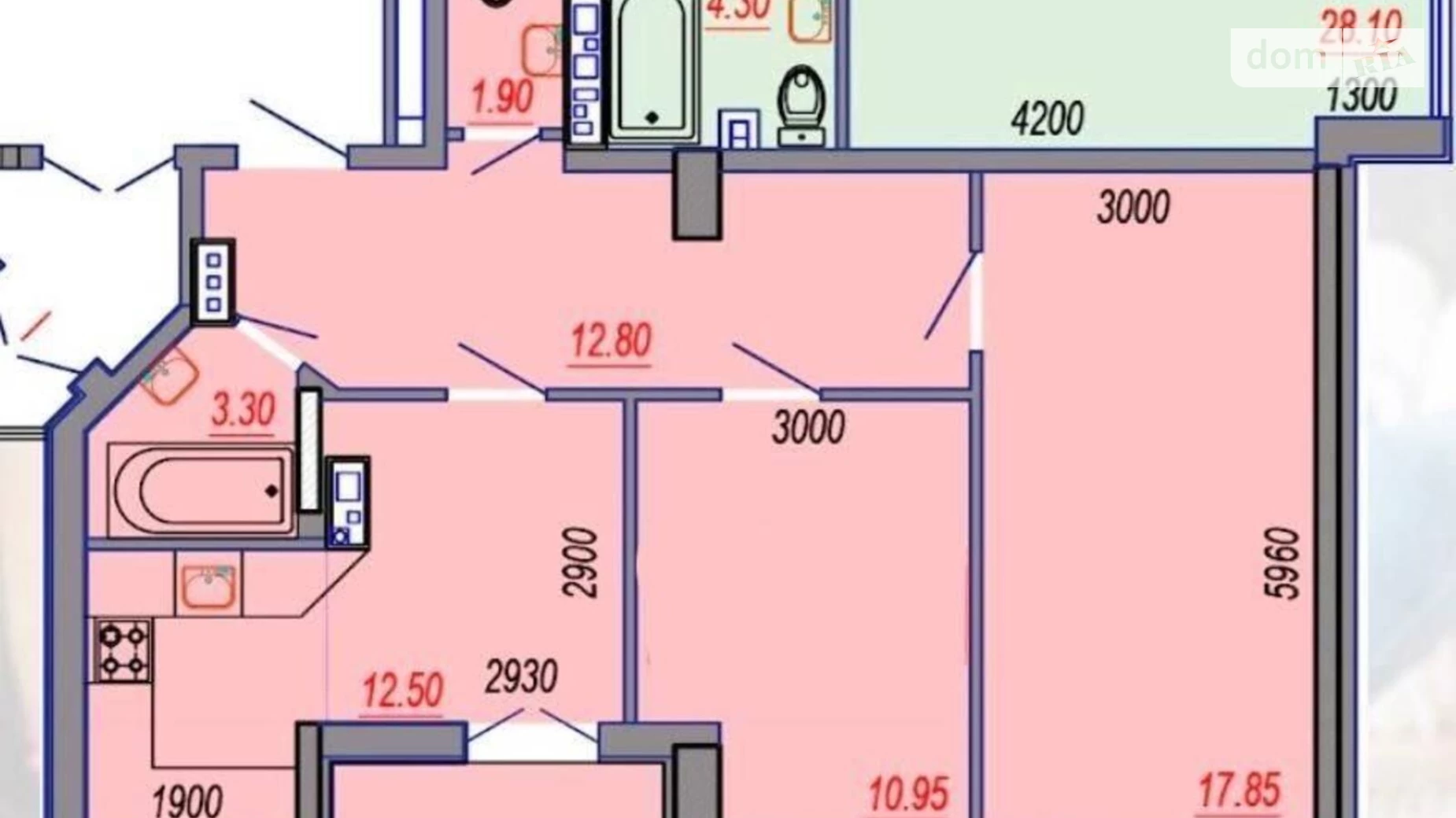 Продается 2-комнатная квартира 61.1 кв. м в Одессе, ул. Сегедская