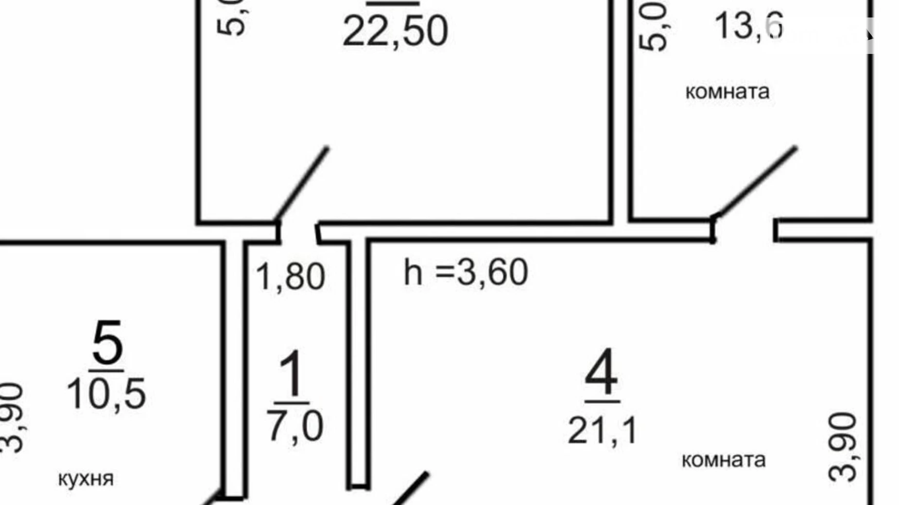 Продается 3-комнатная квартира 99 кв. м в Одессе, ул. Кузнечная