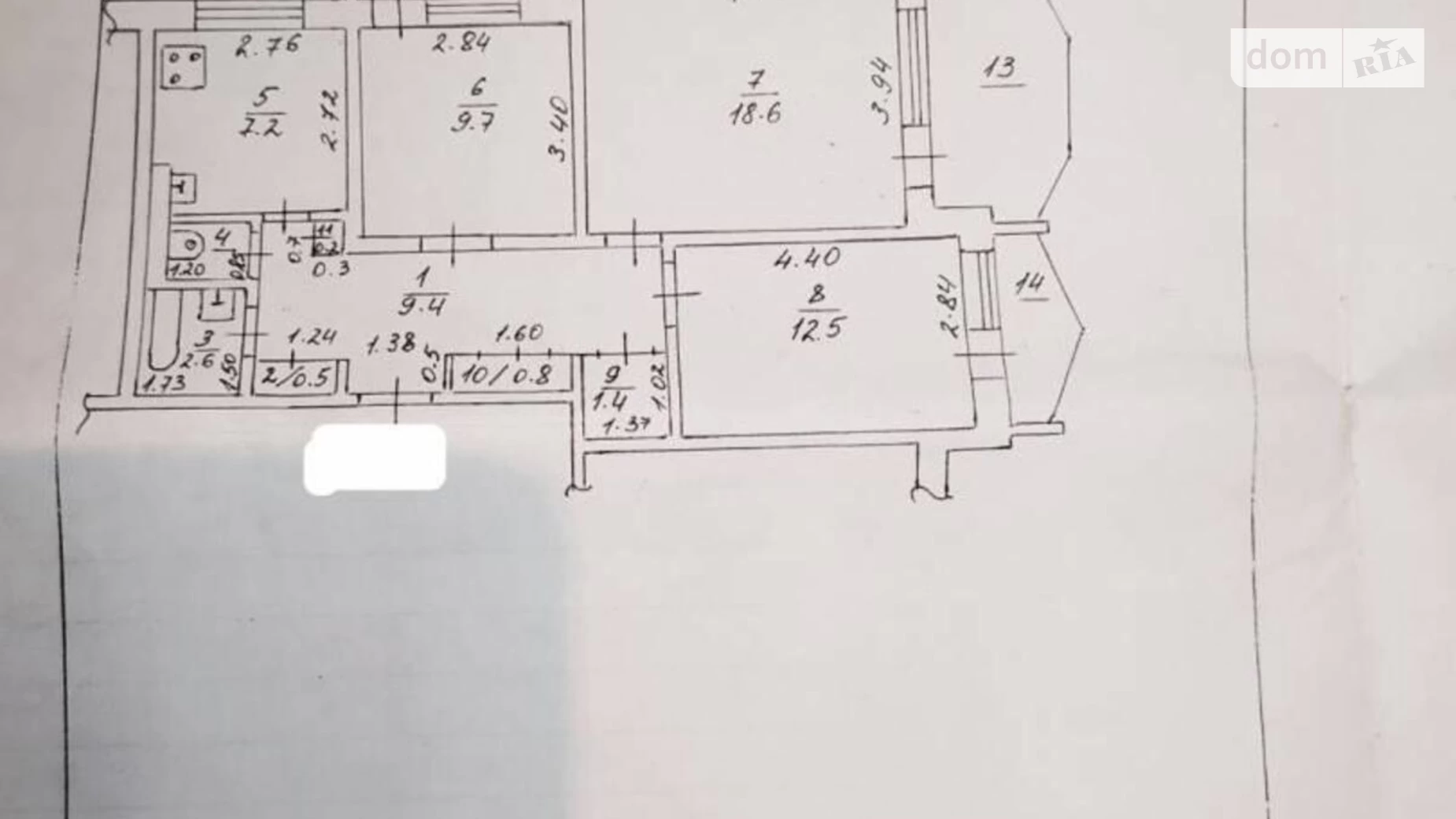 Продається 3-кімнатна квартира 75.6 кв. м у Одесі, вул. Академіка Вільямса