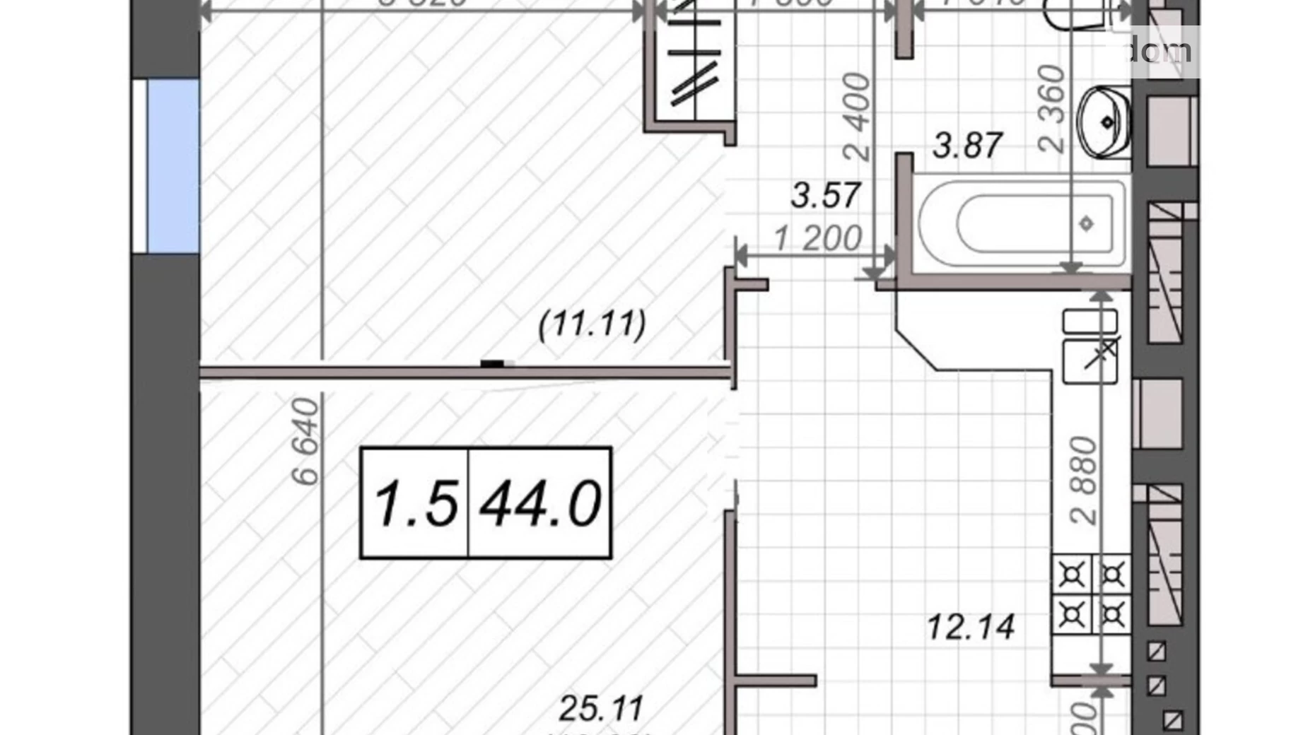 Продается 2-комнатная квартира 45.4 кв. м в Ирпене, ул. Николая Сингаевского(Новооскольская), 6К