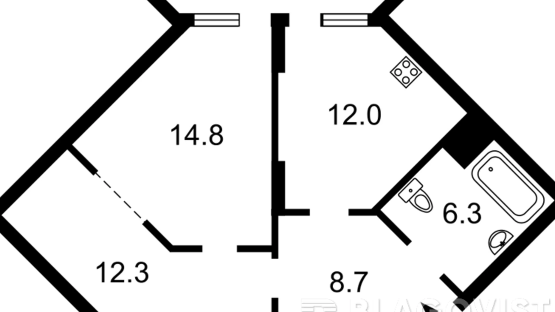 Продается 1-комнатная квартира 56 кв. м в Киеве, ул. Василия Симоненко, 5А - фото 4