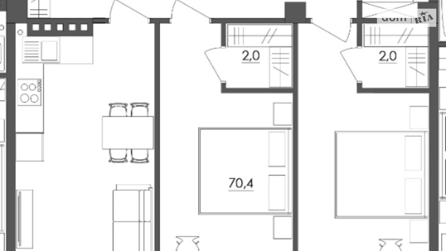 Продается 2-комнатная квартира 71 кв. м в Одессе, ул. Бориса Литвака, 36 - фото 2