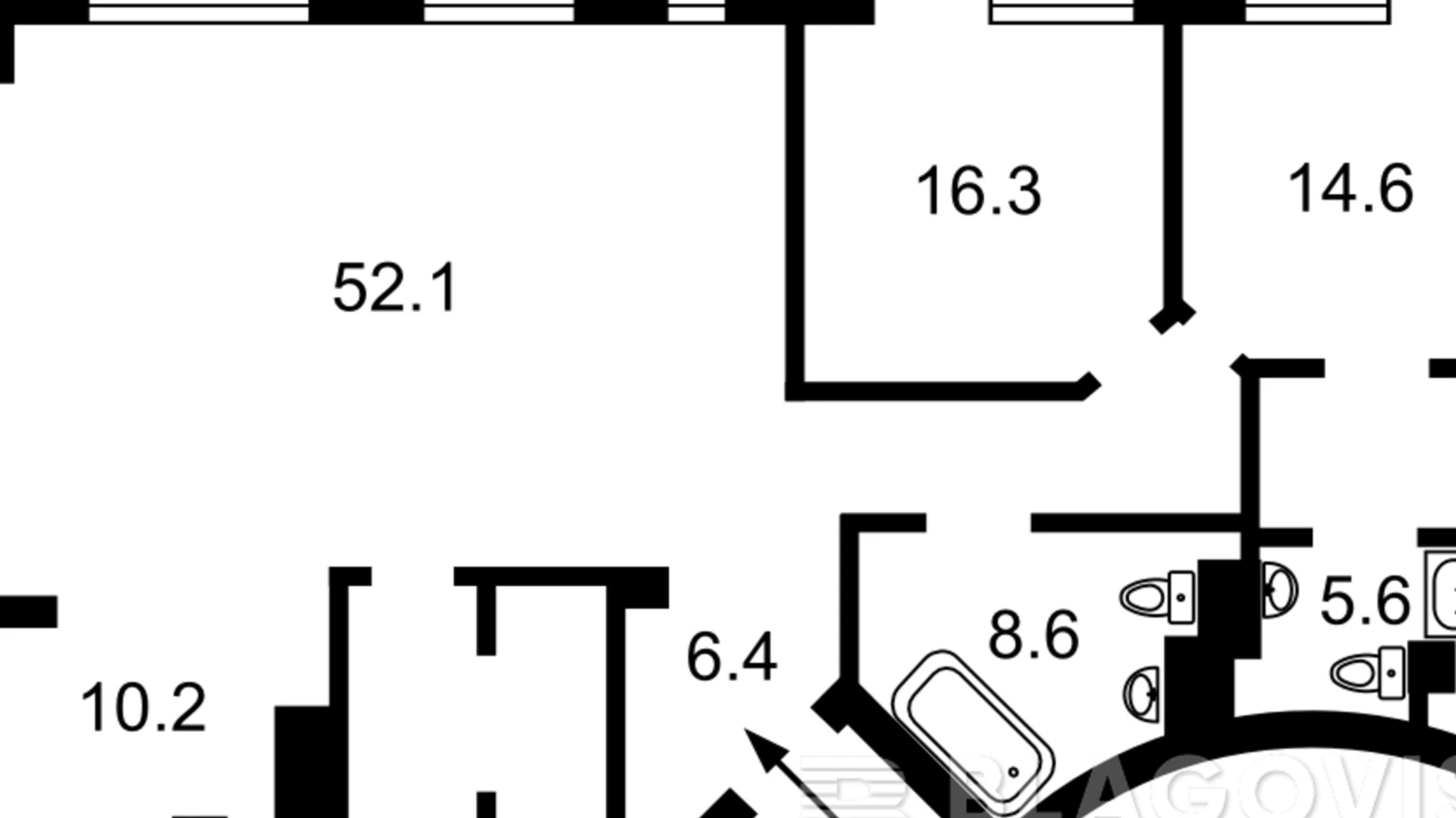 Продается 3-комнатная квартира 140 кв. м в Киеве, ул. Бульварно-Кудрявская, 21