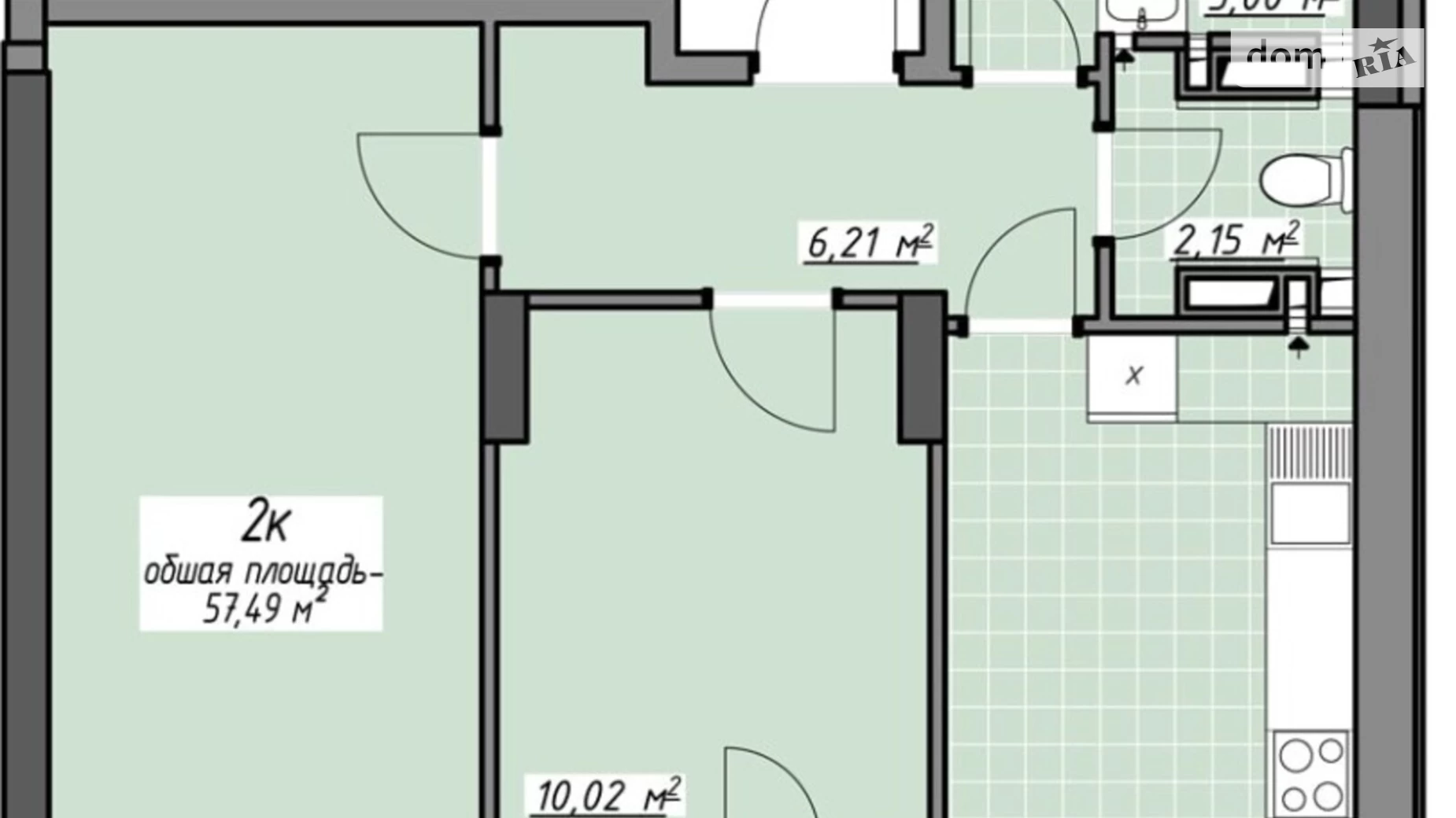 Продается 2-комнатная квартира 57 кв. м в Одессе, просп. Академика Глушко