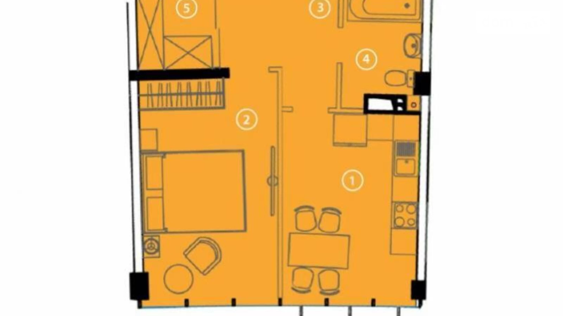 Продается 1-комнатная квартира 43.3 кв. м в Одессе, ул. Гоголя - фото 5