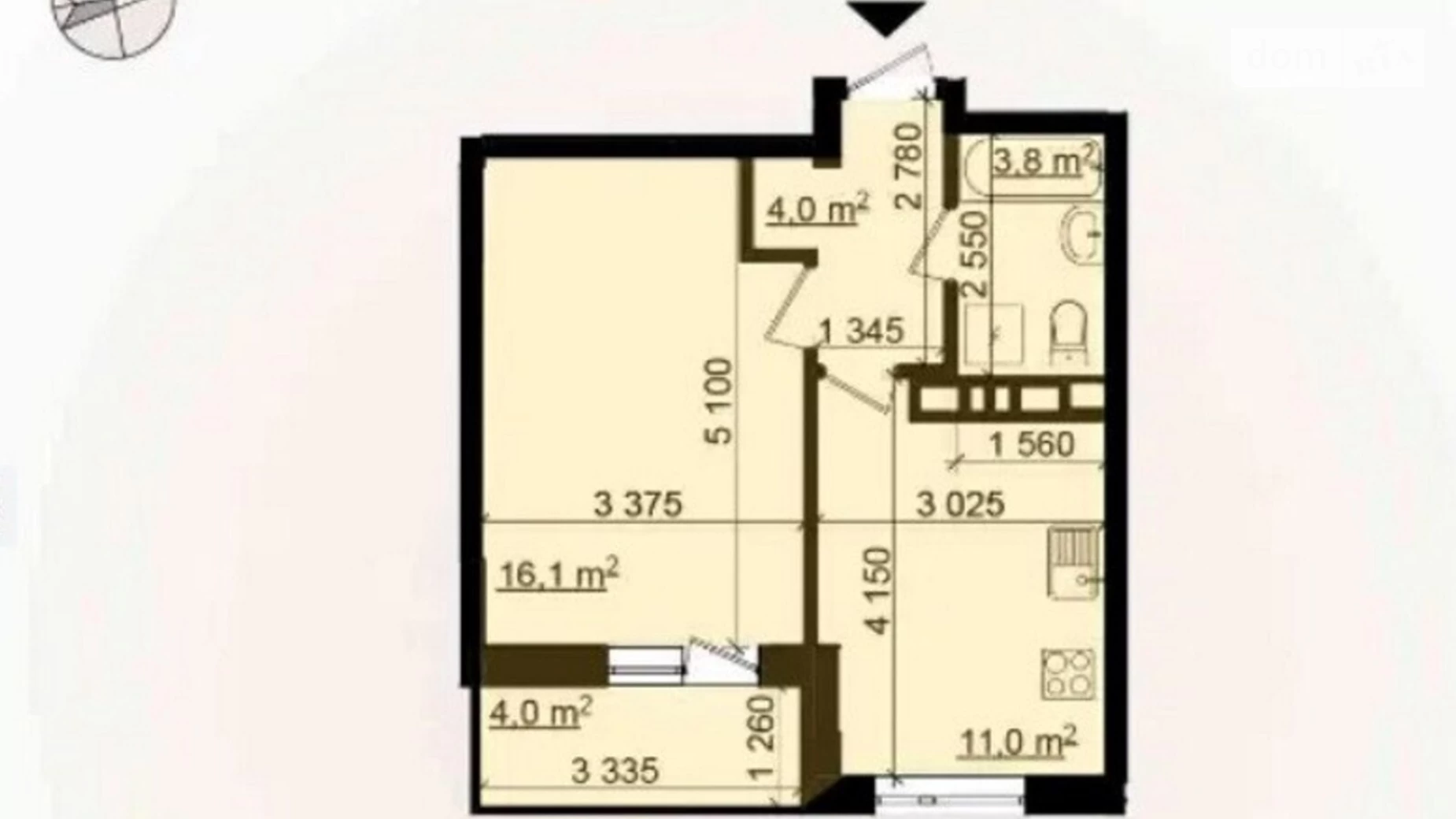 Продается 1-комнатная квартира 37 кв. м в Харькове, просп. Льва Ландау