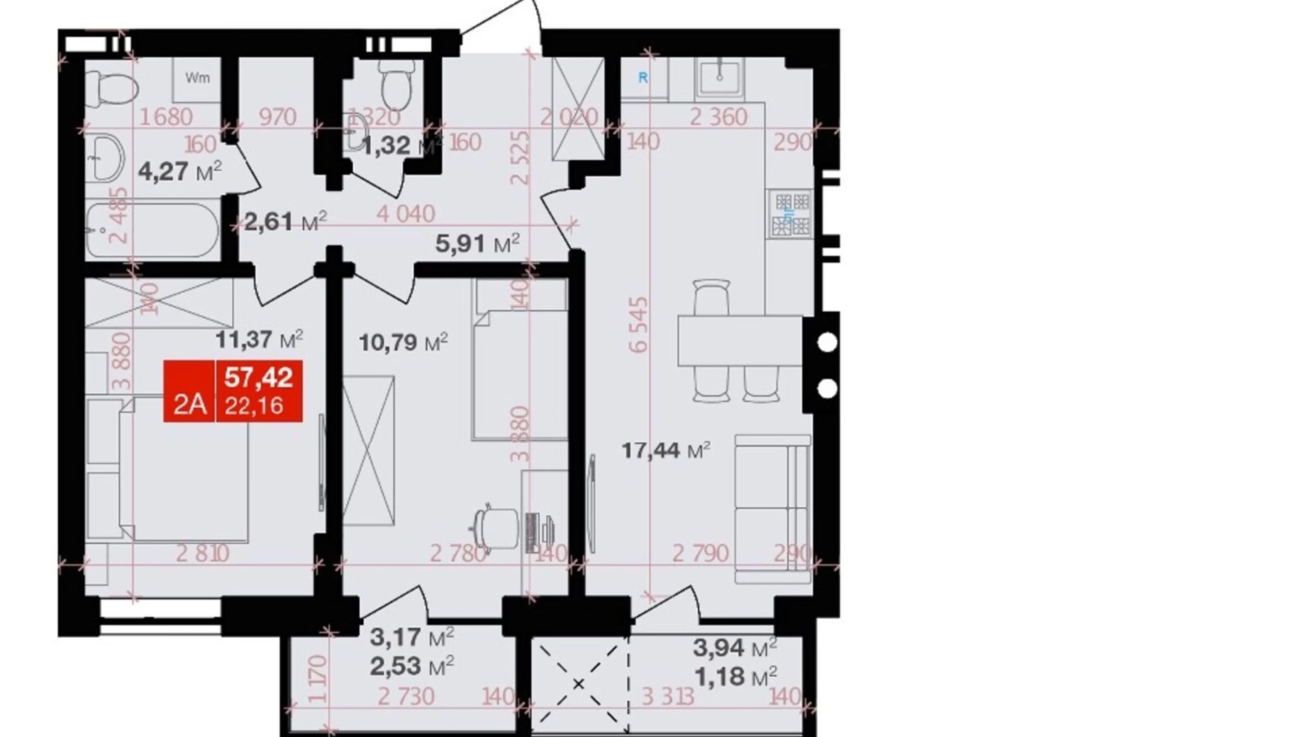 Продается 2-комнатная квартира 57 кв. м в Буче, бул. Леонида Бирюкова, 5