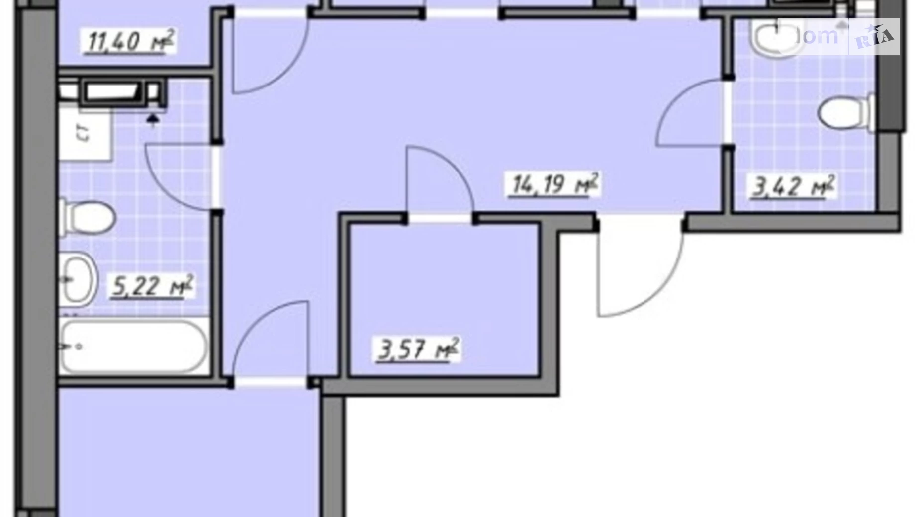 Продається 3-кімнатна квартира 85 кв. м у Одесі, просп. Академіка Глушка