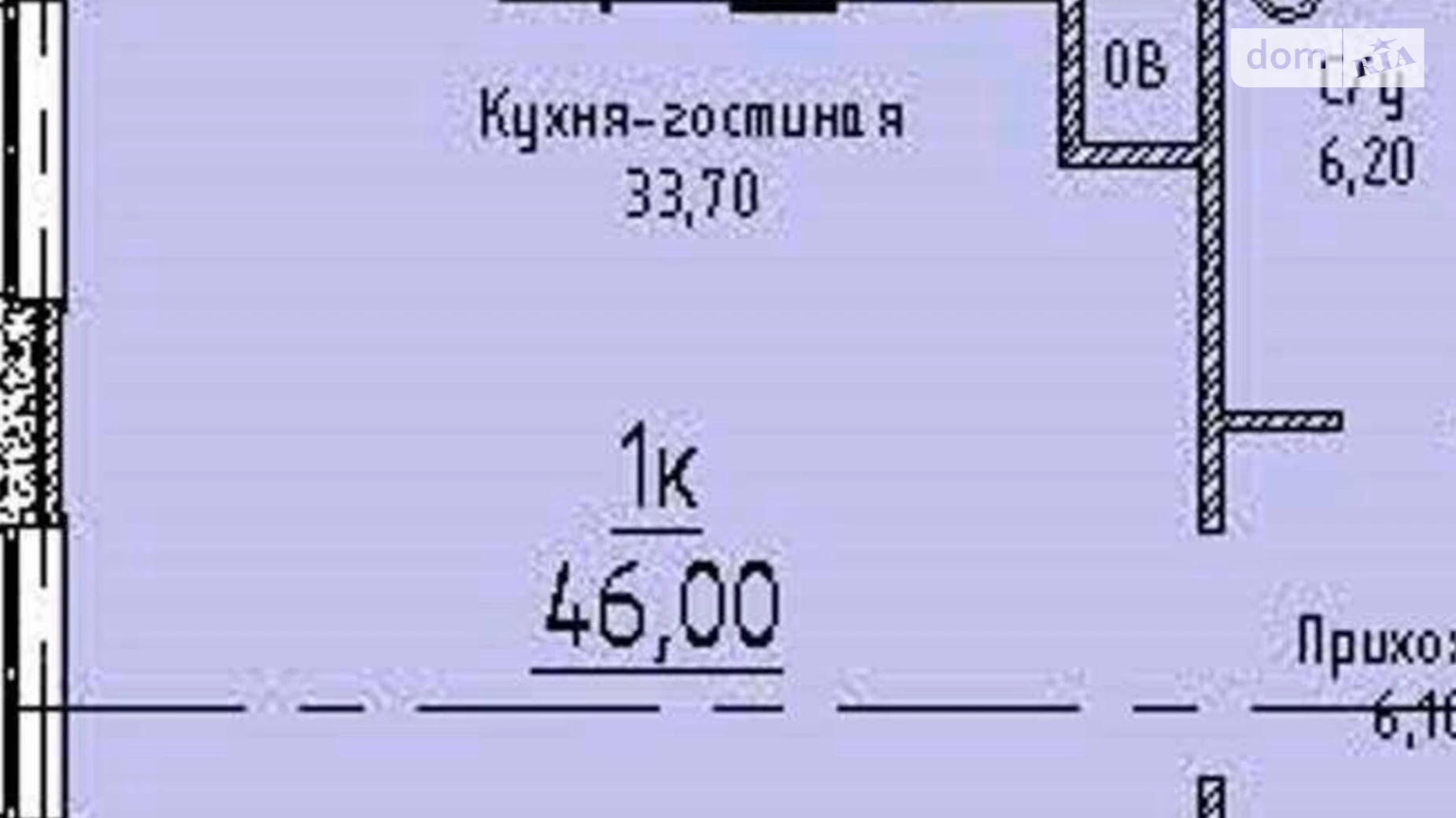 Продається 1-кімнатна квартира 46 кв. м у Одесі, плато Гагарінське, 6