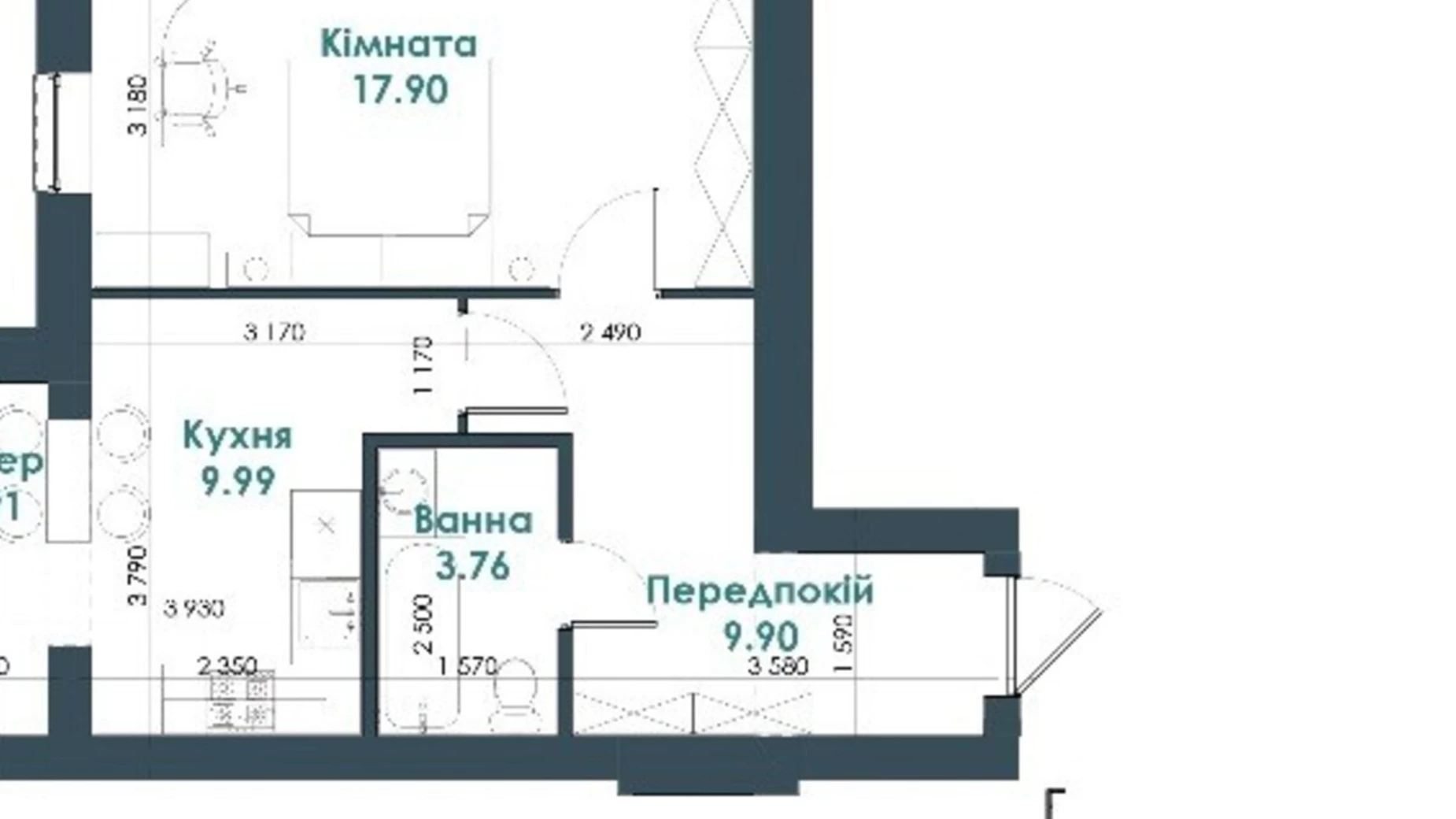 Продається 1-кімнатна квартира 40 кв. м у Ірпені, вул. Павла Глазового(Олега Кошевого)