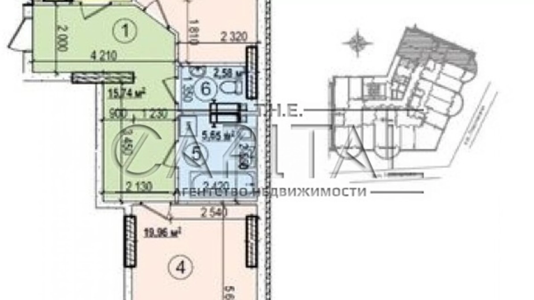 Продається 2-кімнатна квартира 86.27 кв. м у Києві, вул. Глибочицька, 73-77