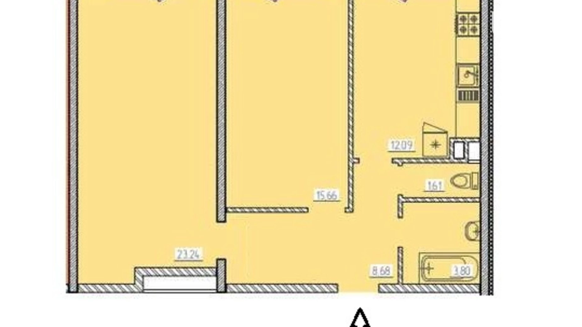 Продается 2-комнатная квартира 79.6 кв. м в Одессе, ул. Архитекторская, 24 - фото 2