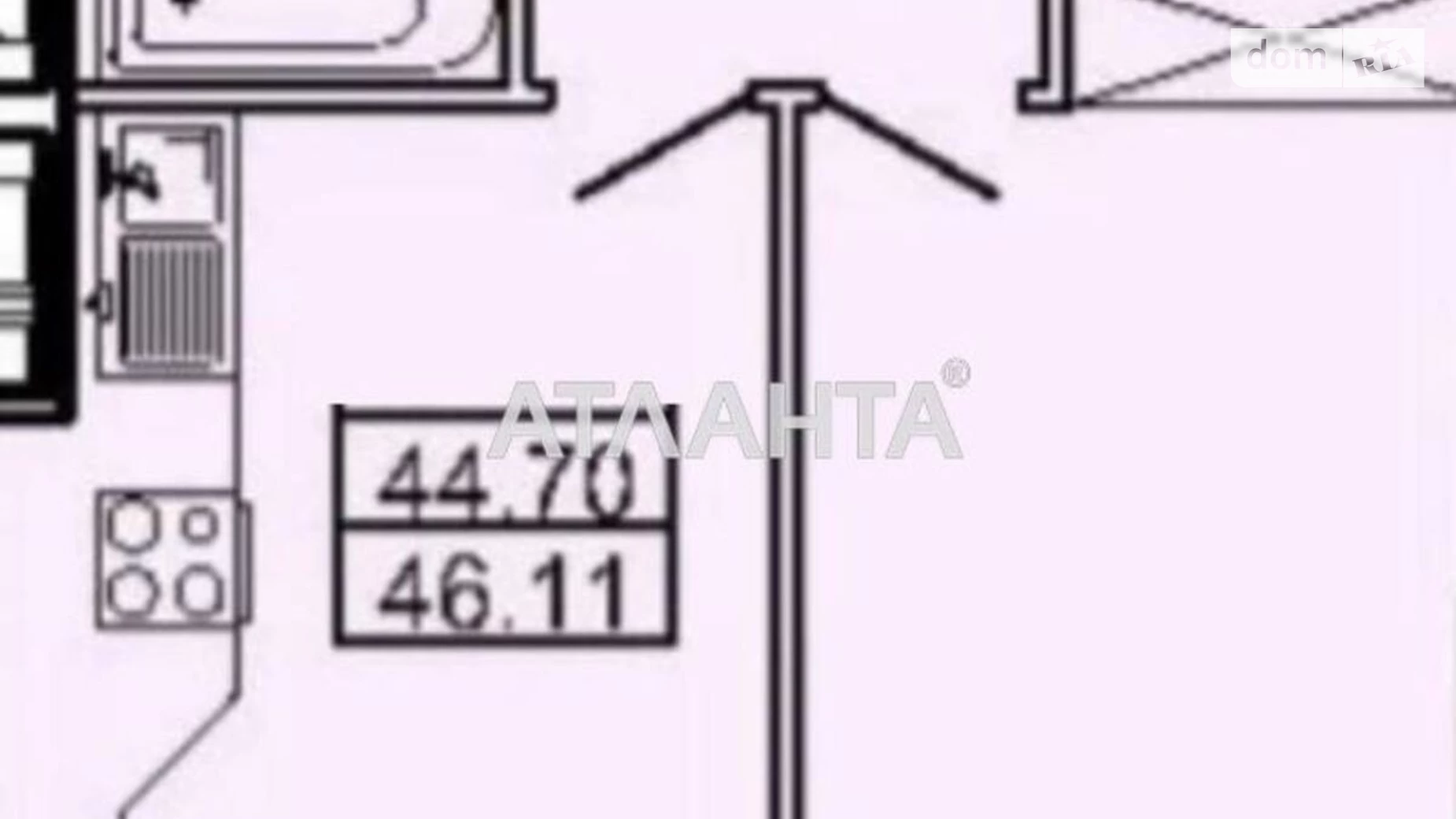 Продается 1-комнатная квартира 46 кв. м в Одессе, пер. Тополевый